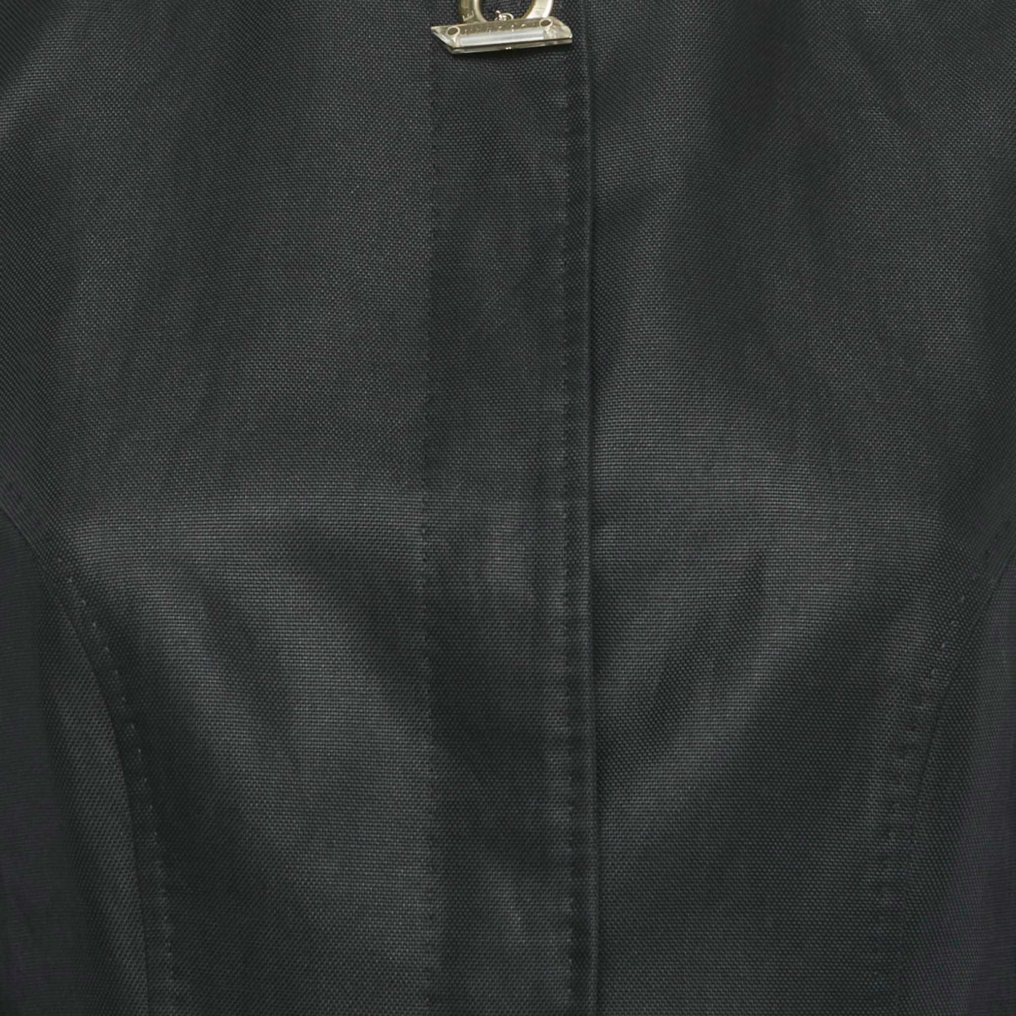 BLEND Black Cotton Blend Button Front Jacket