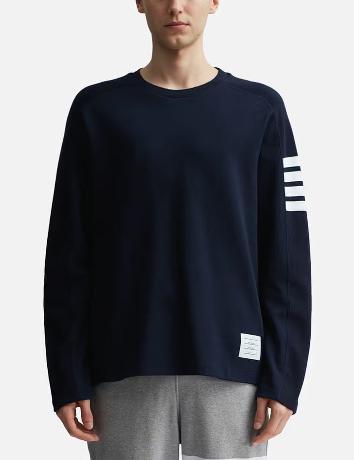 Thom Browne 4 Bar Stripe Long Sleeve T - Shirt