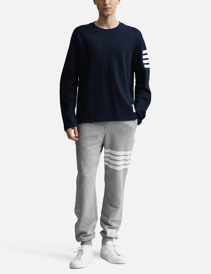 Thom Browne 4 Bar Stripe Long Sleeve T - Shirt