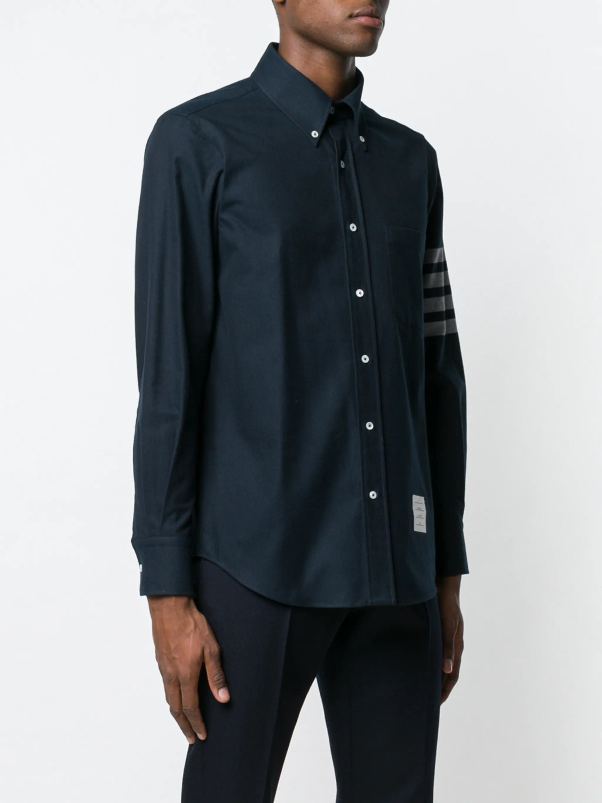 Thom Browne flannel 4 - bar long - sleeve shirt