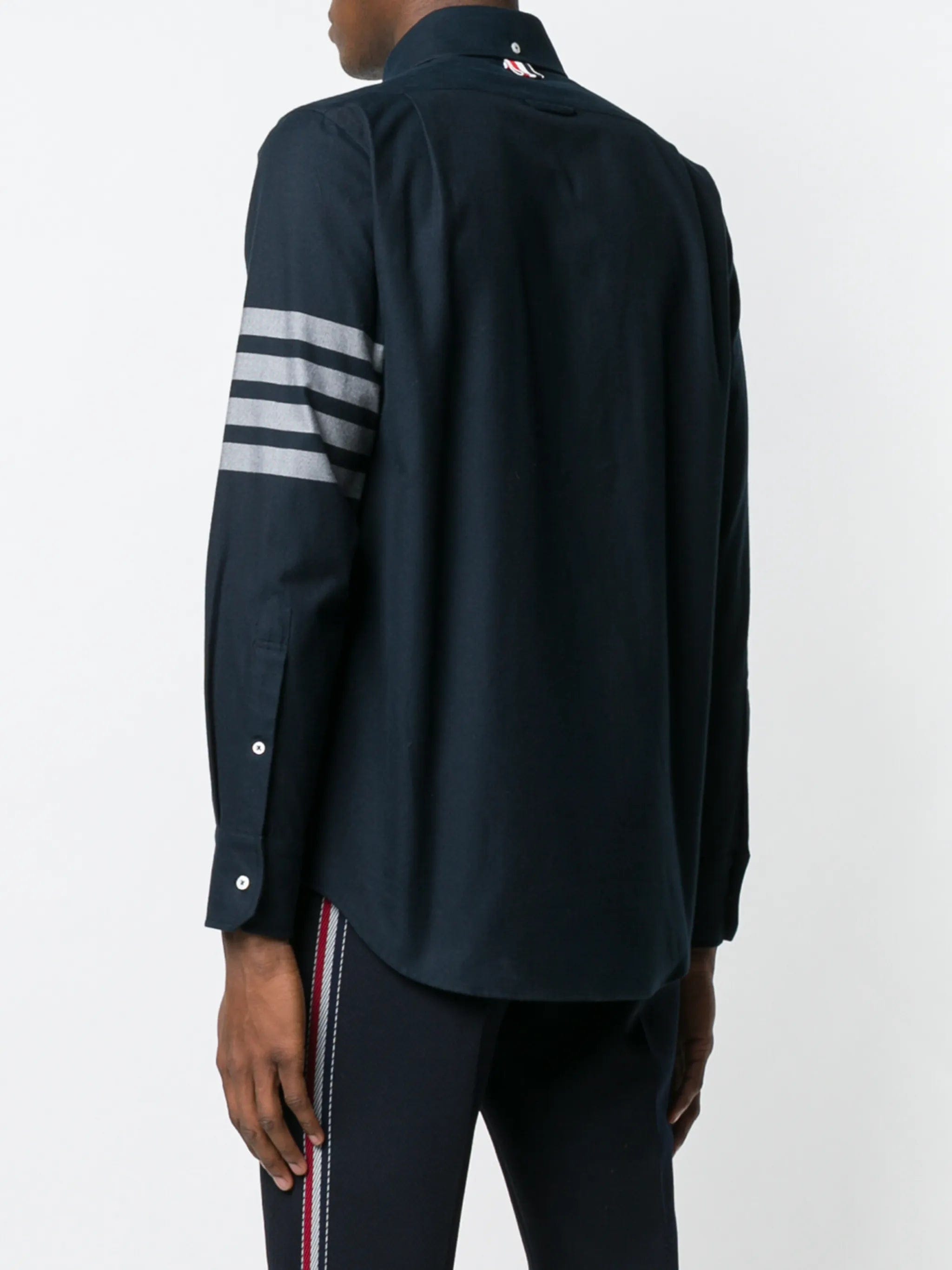 Thom Browne flannel 4 - bar long - sleeve shirt