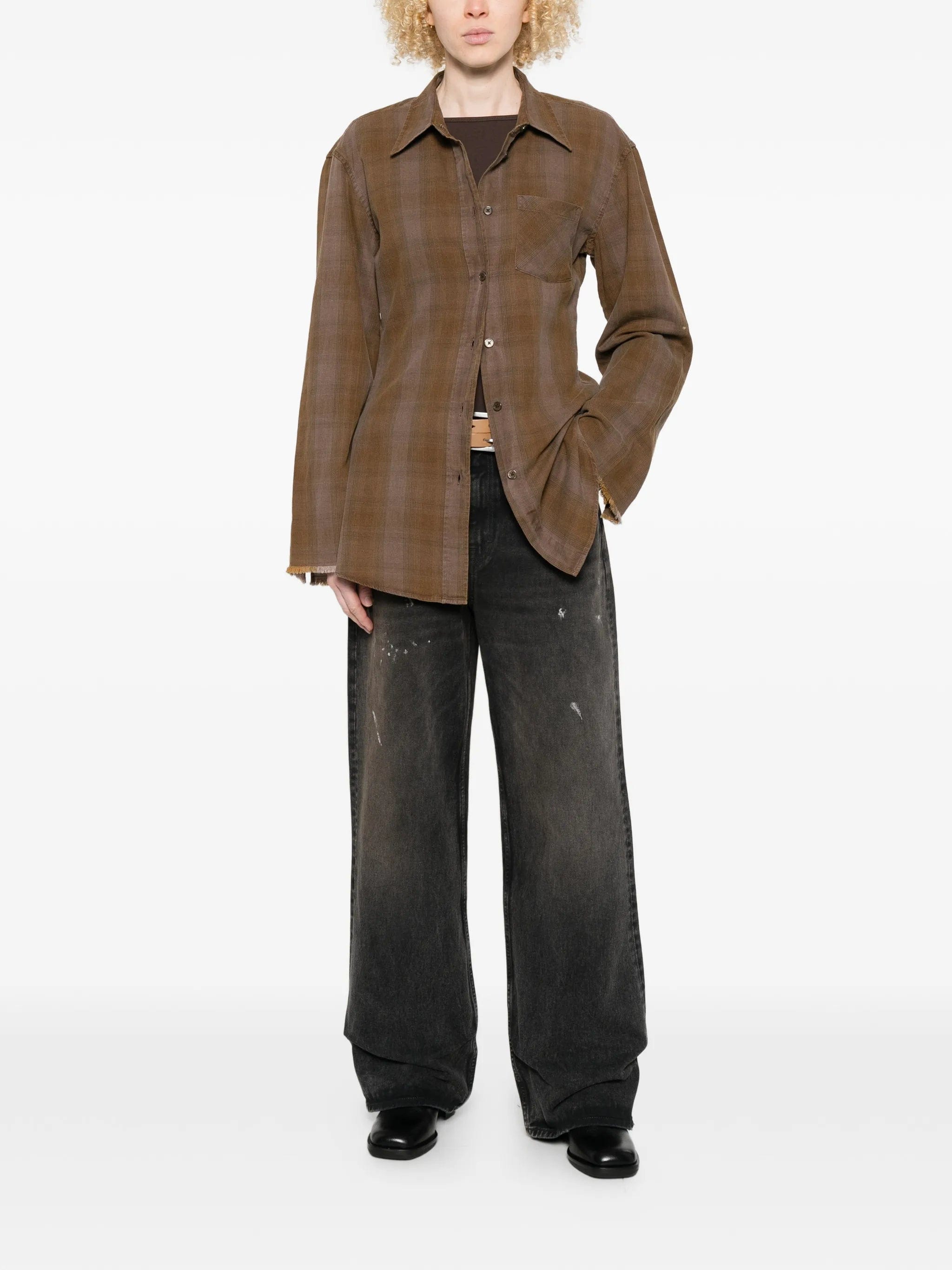 OUR Legacy Daisy checked pocket shirt
