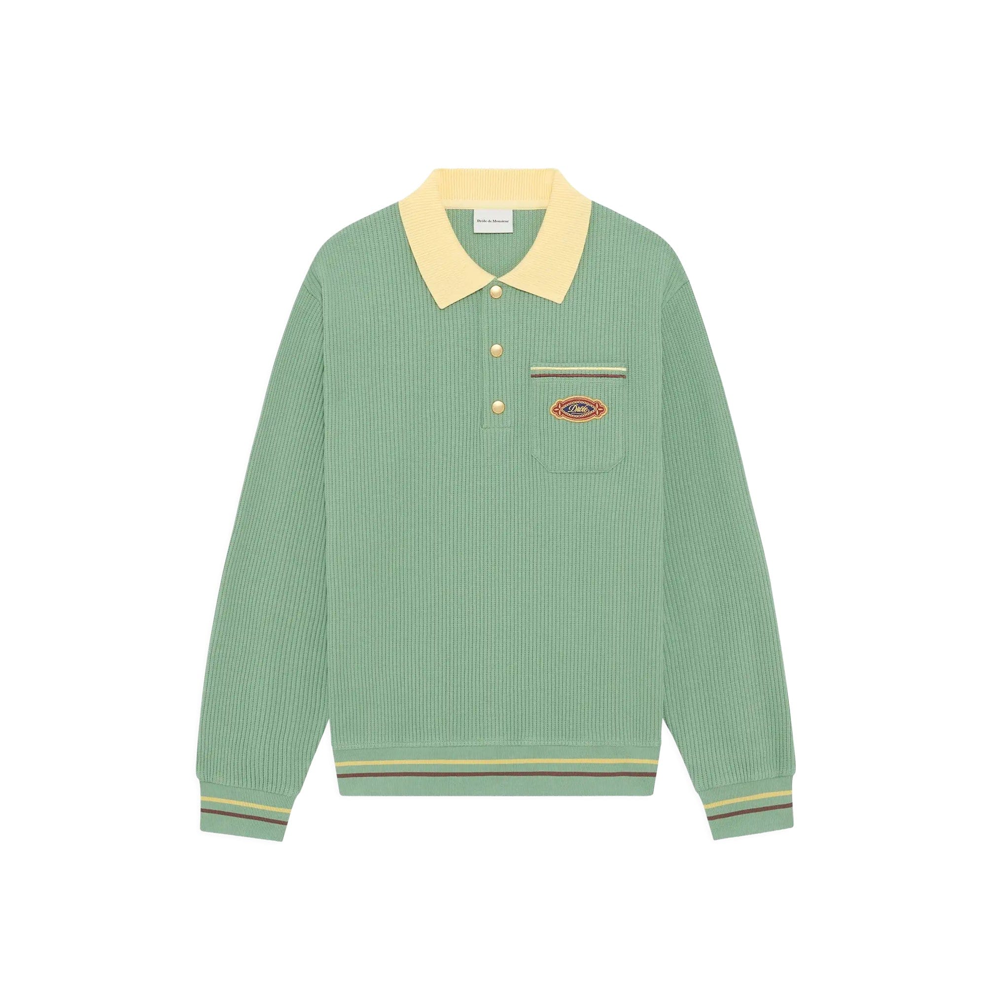 Drôle de Monsieur Mens Polo Drole Patch Shirt