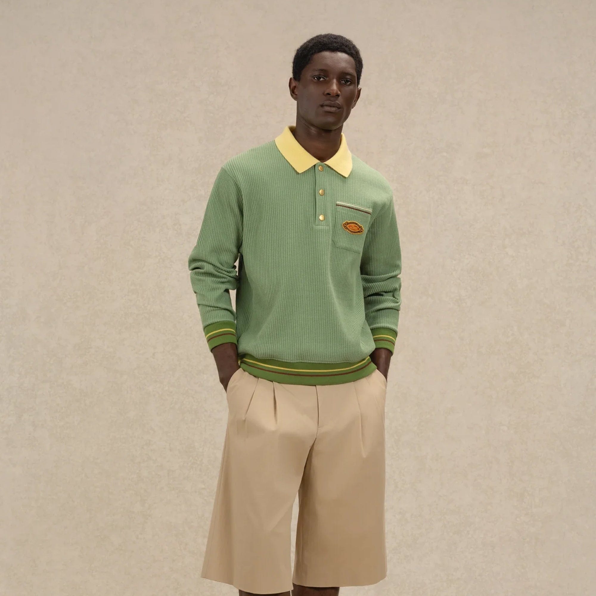 Drôle de Monsieur Mens Polo Drole Patch Shirt