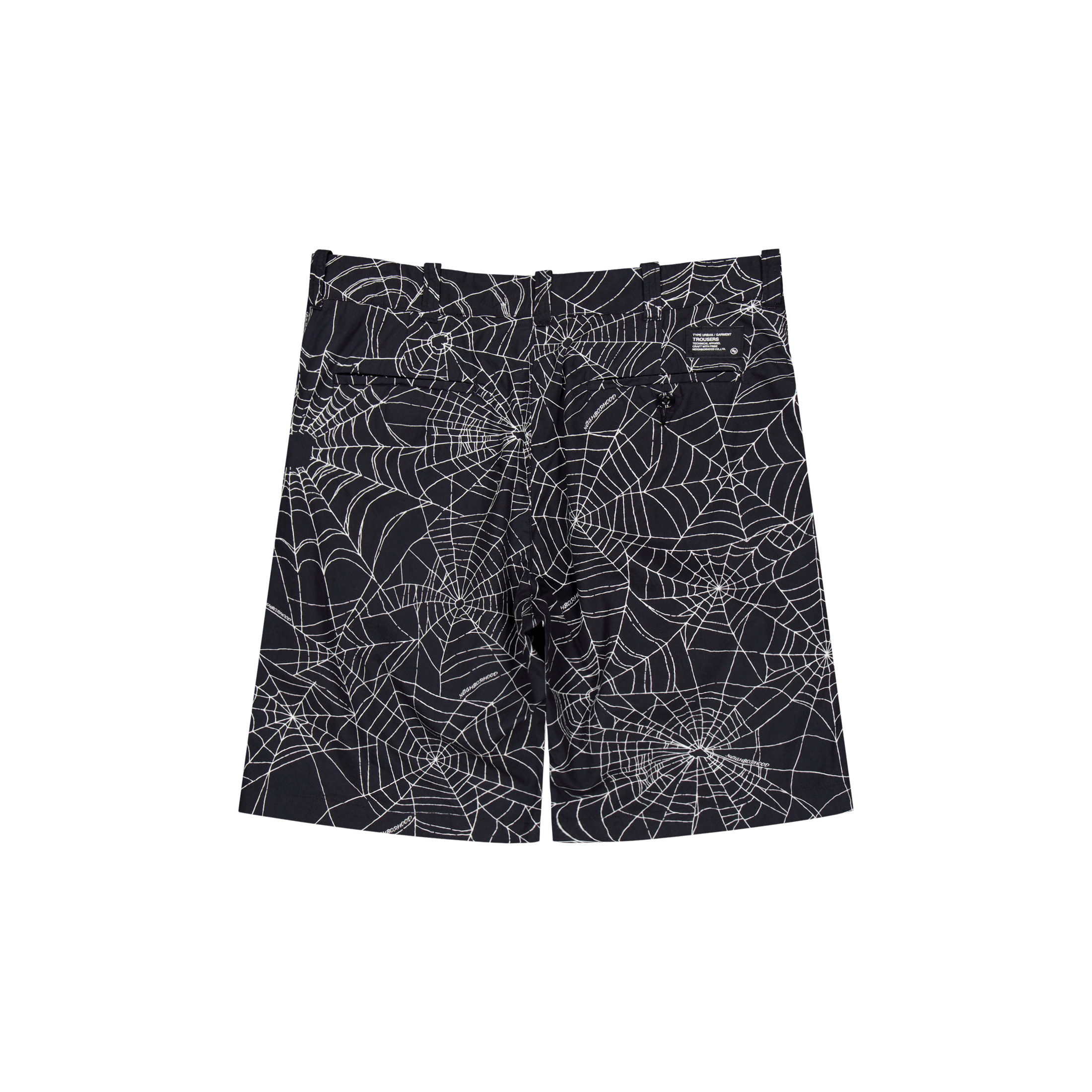Neighborhood Spiderweb Short Pants Black