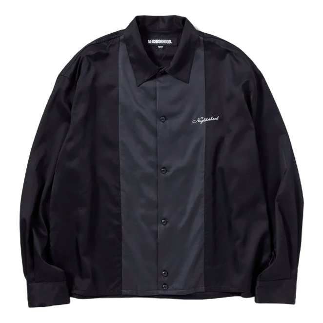 Neighborhood Bicolor Rayon Shirt Ls Black