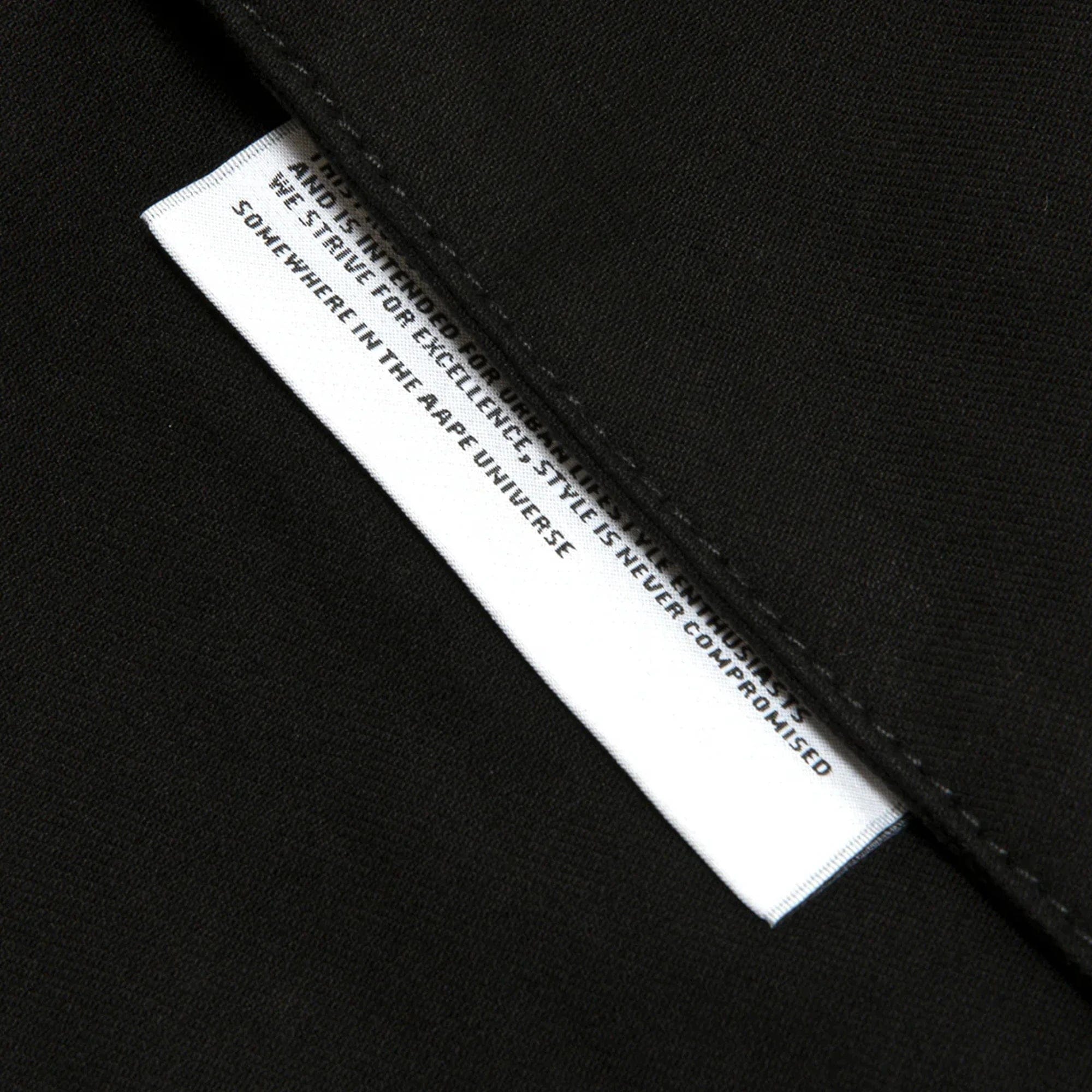 AAPE by A Bathing Ape AAPE NOW Moonface Logo Cotton Woven Pants Black