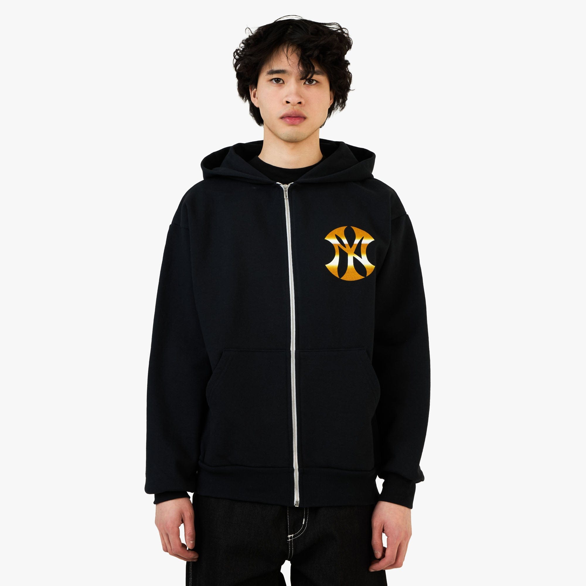 b.Eautiful x Sara Yukiko Wavy NY Zip - Up Hoodie / Navy