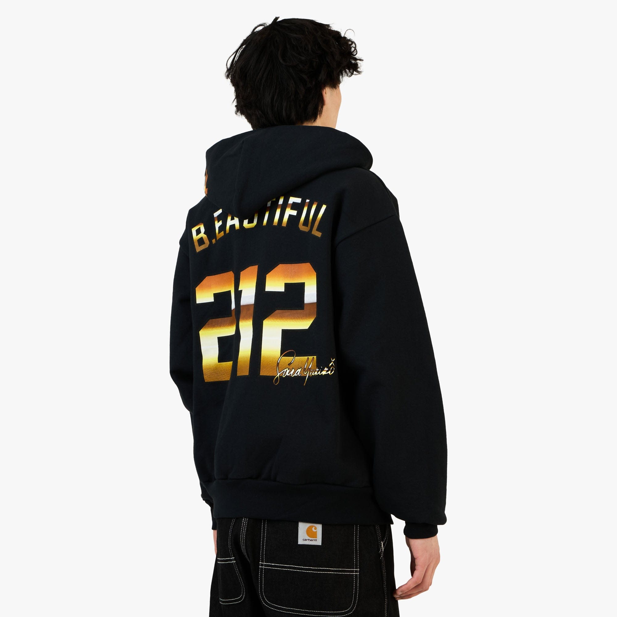 b.Eautiful x Sara Yukiko Wavy NY Zip - Up Hoodie / Navy