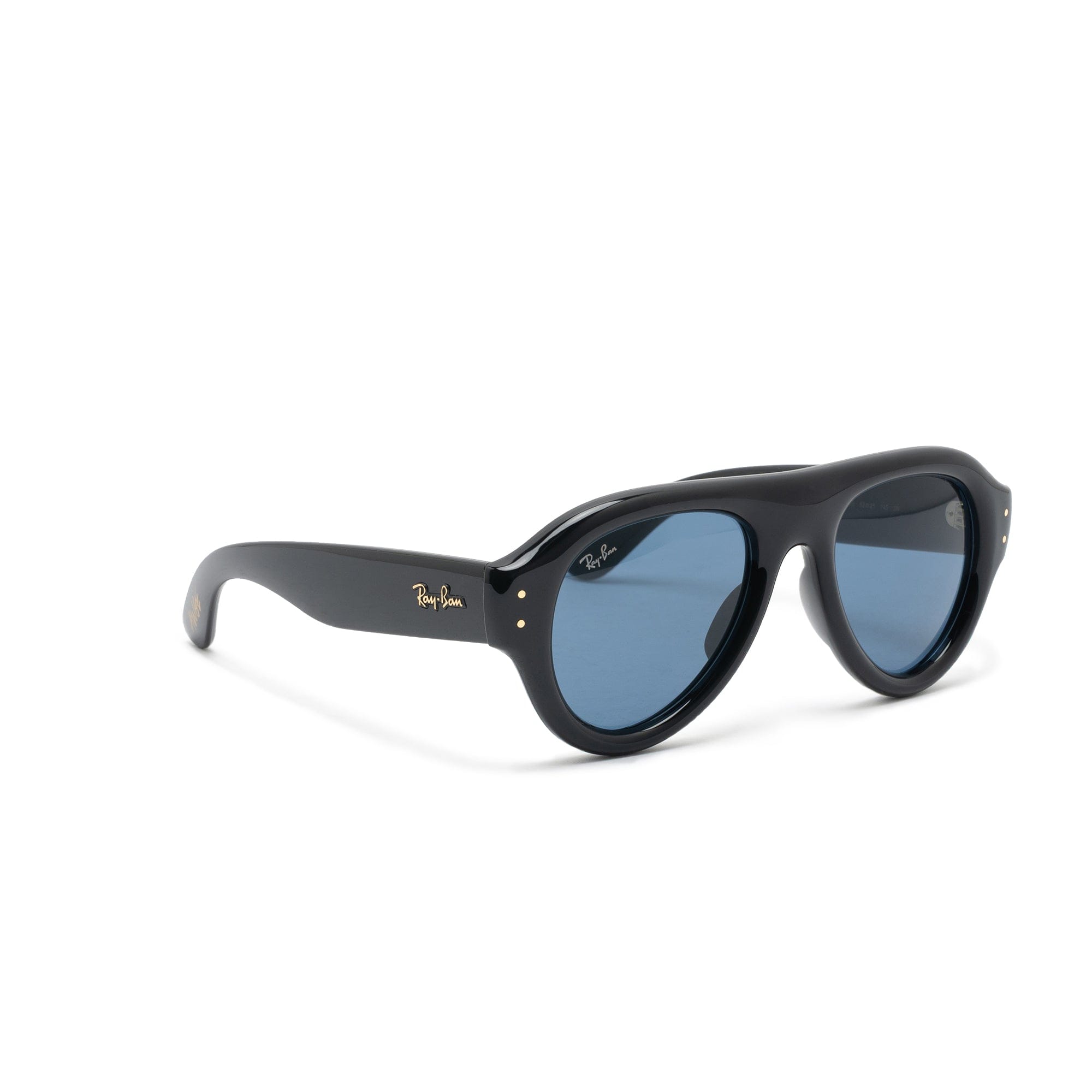 Rayban Aviator Puffer Black w/ Dark Blue 4925