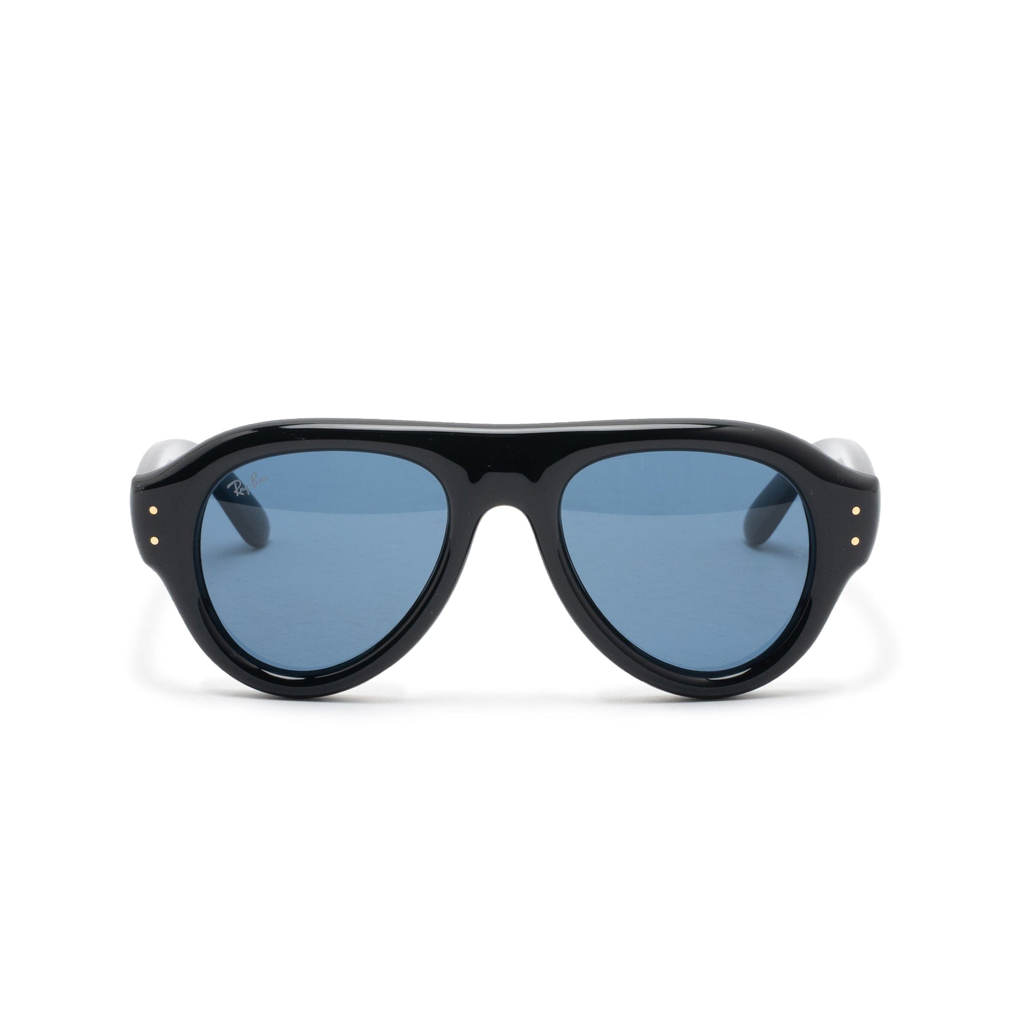 Rayban Aviator Puffer Black w/ Dark Blue 4925