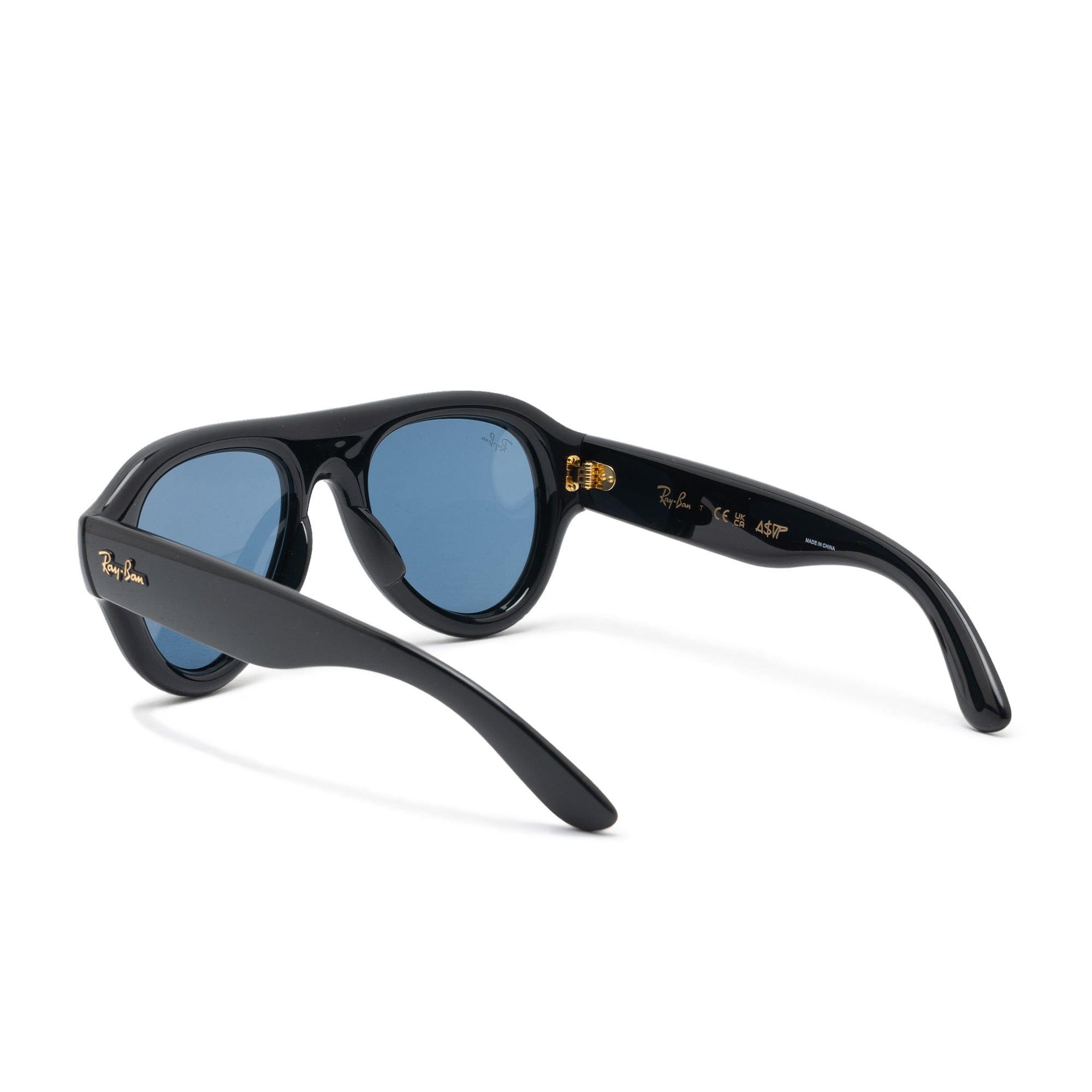 Rayban Aviator Puffer Black w/ Dark Blue 4925