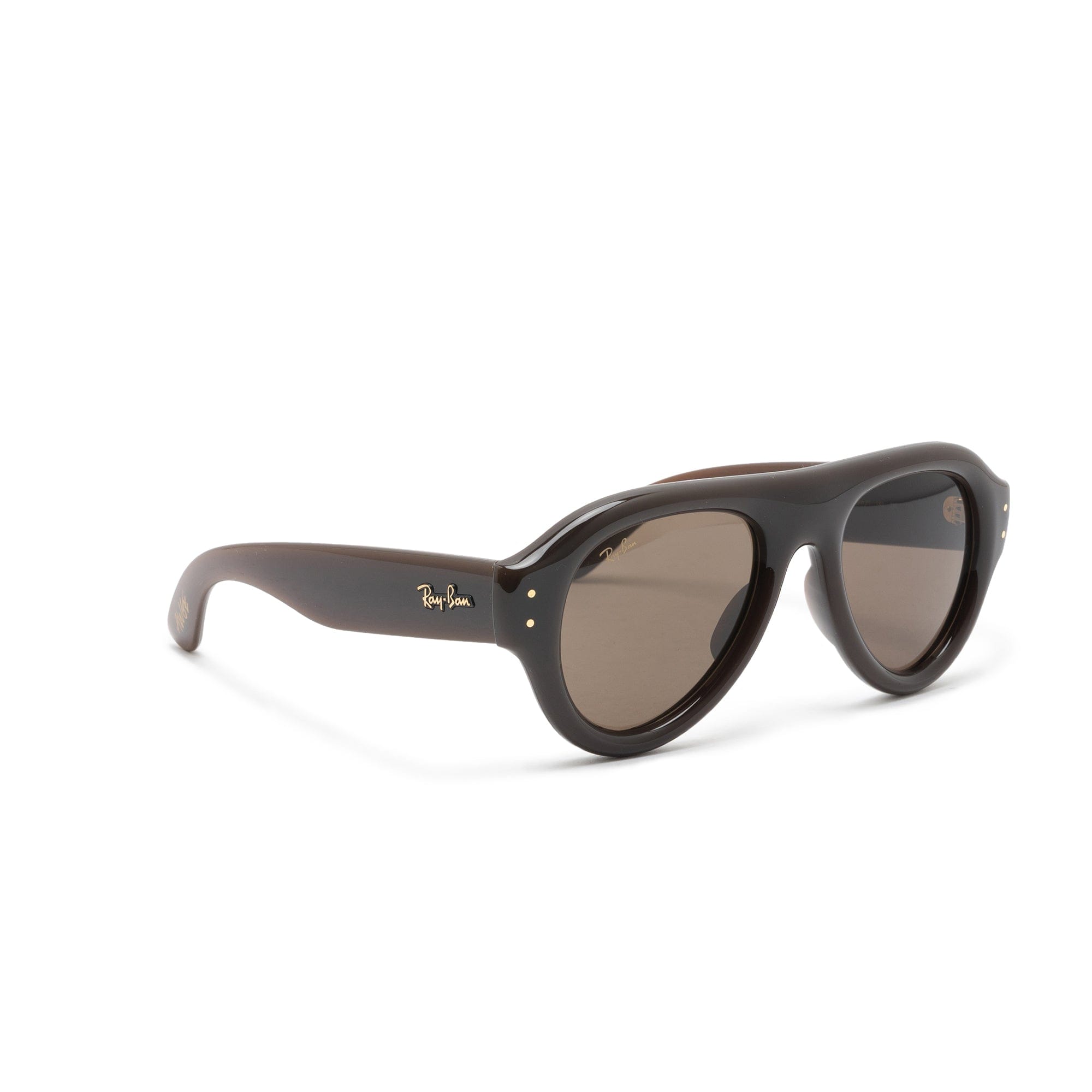 Rayban Aviator Puffer Dark Brown w/ Dark Brown 4925