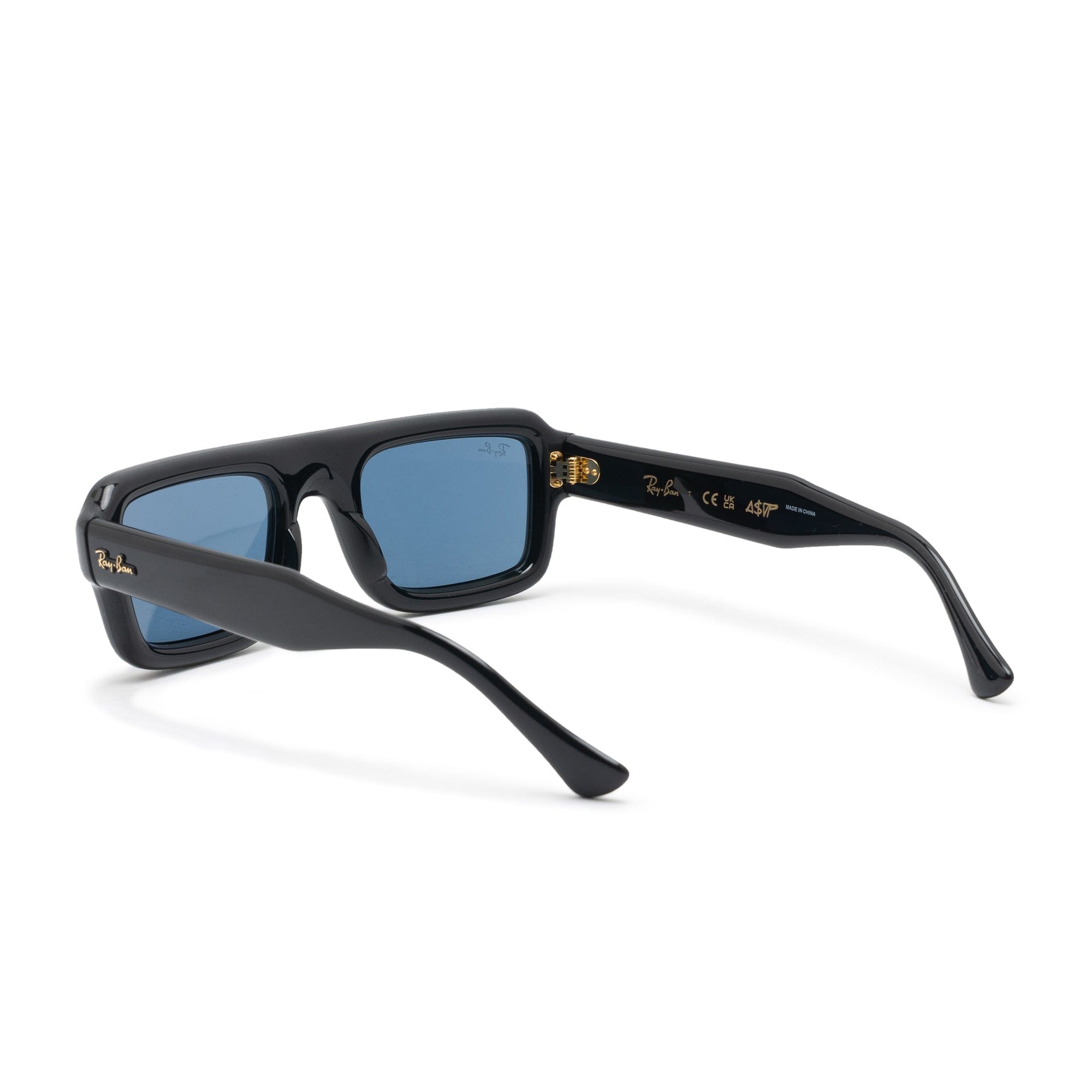 Rayban Flacko Puffer Black w/ Dark Blue 4954