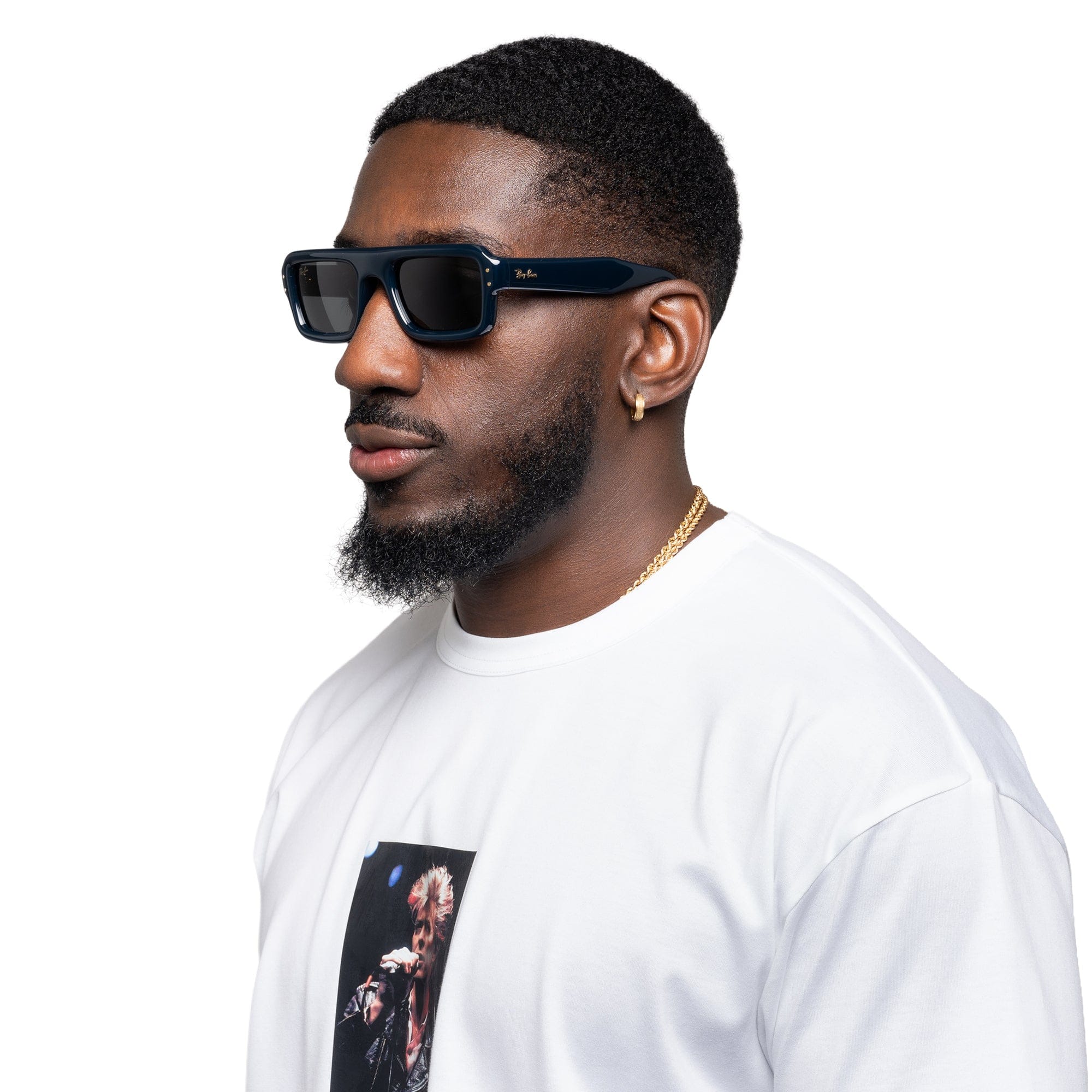 Rayban Flacko Puffer Dark Blue w/ Ultra Black 4954