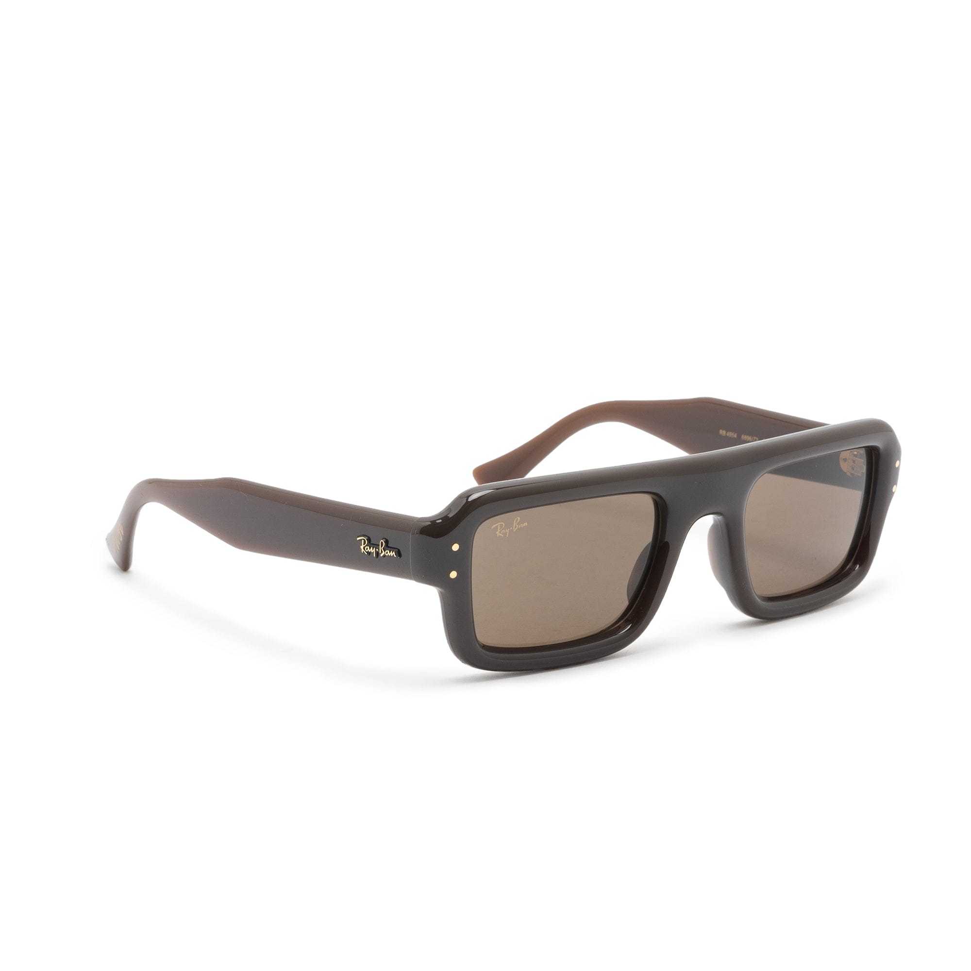 Rayban Flacko Puffer Dark Brown w/ Dark Brown 4954