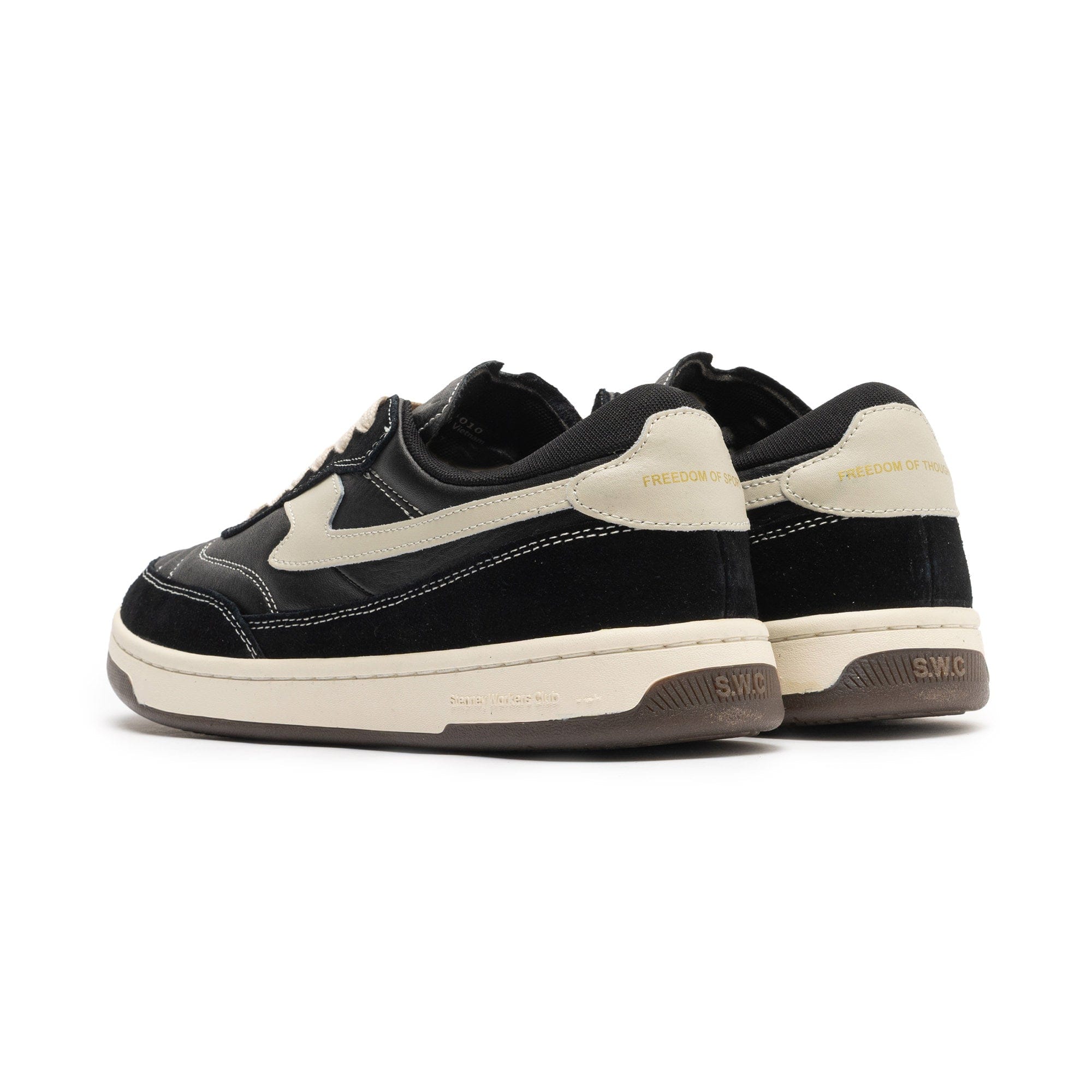 Stepney Workers Club CASSON S - STRIKE LEATHER SUEDE BLACK YQ04010