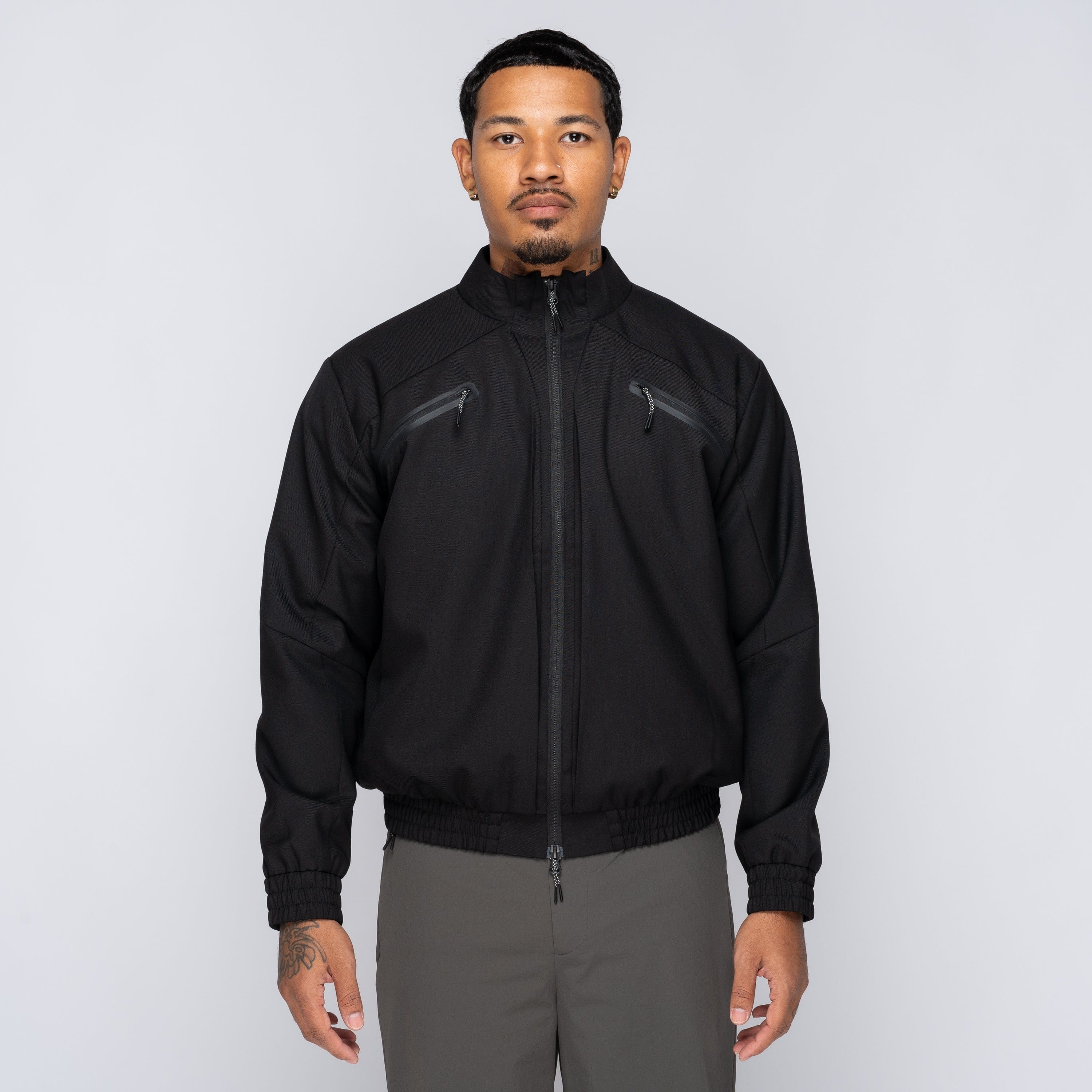 J EONGL I Jeongli Wool Zelta Bomber SET3 Black