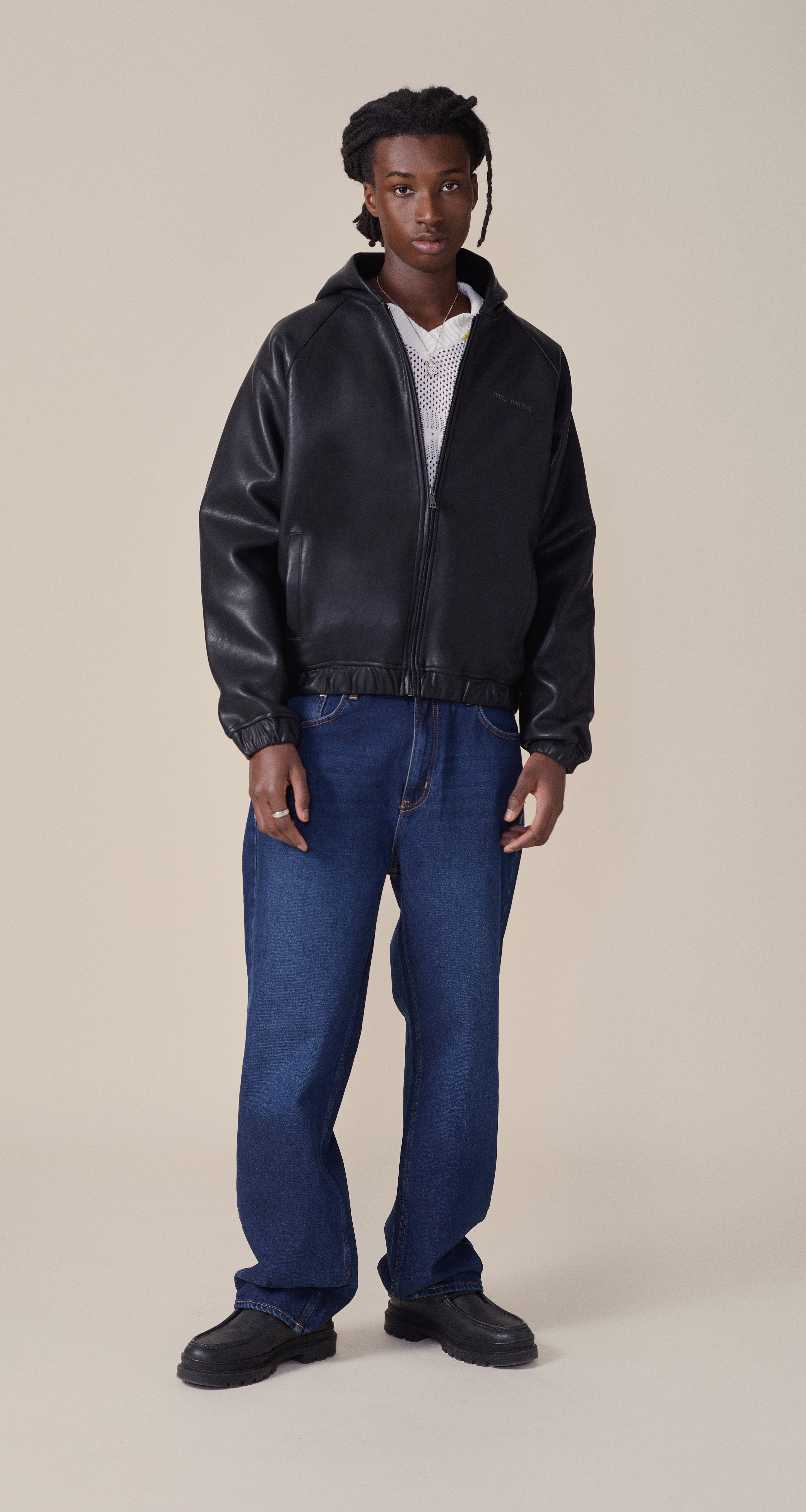 Daily Paper Black Pu Scuba Jacket