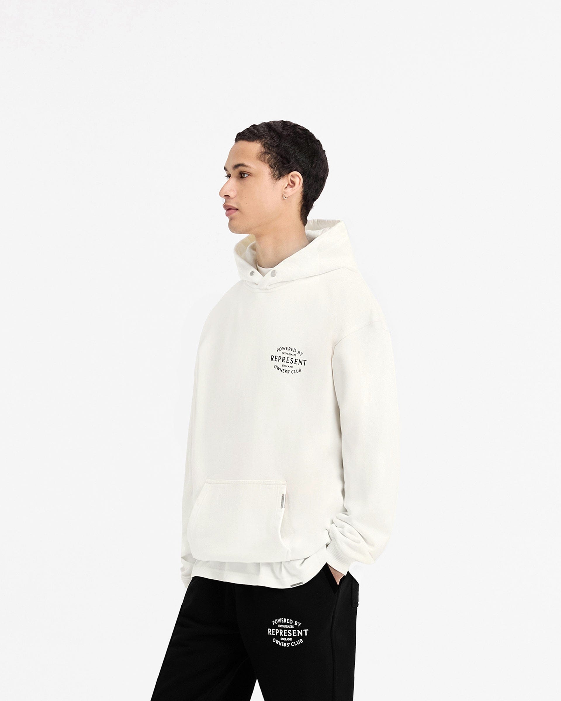 Owners Club Represent Owners Club Stamp Hoodie - Flat White