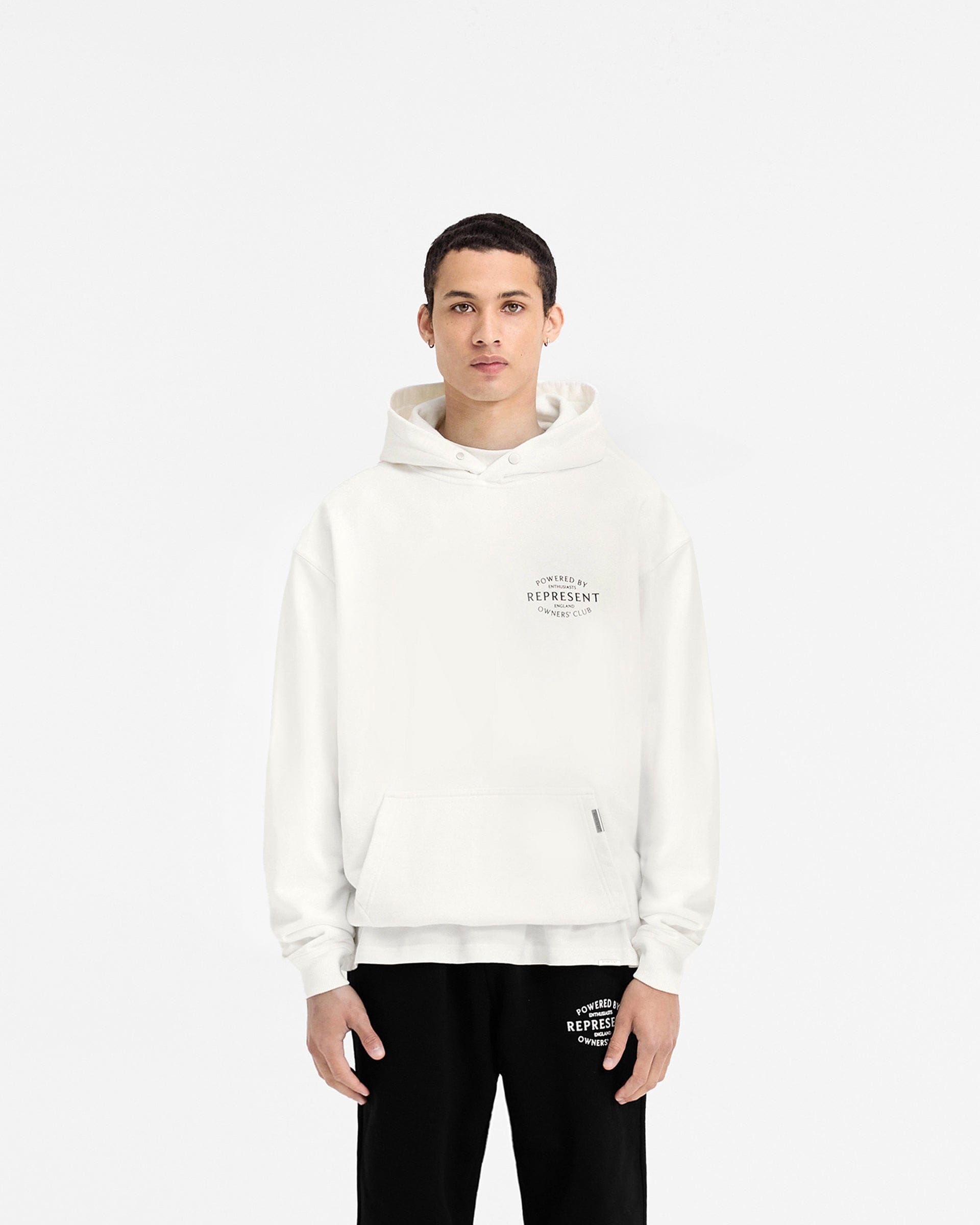 Owners Club Represent Owners Club Stamp Hoodie - Flat White
