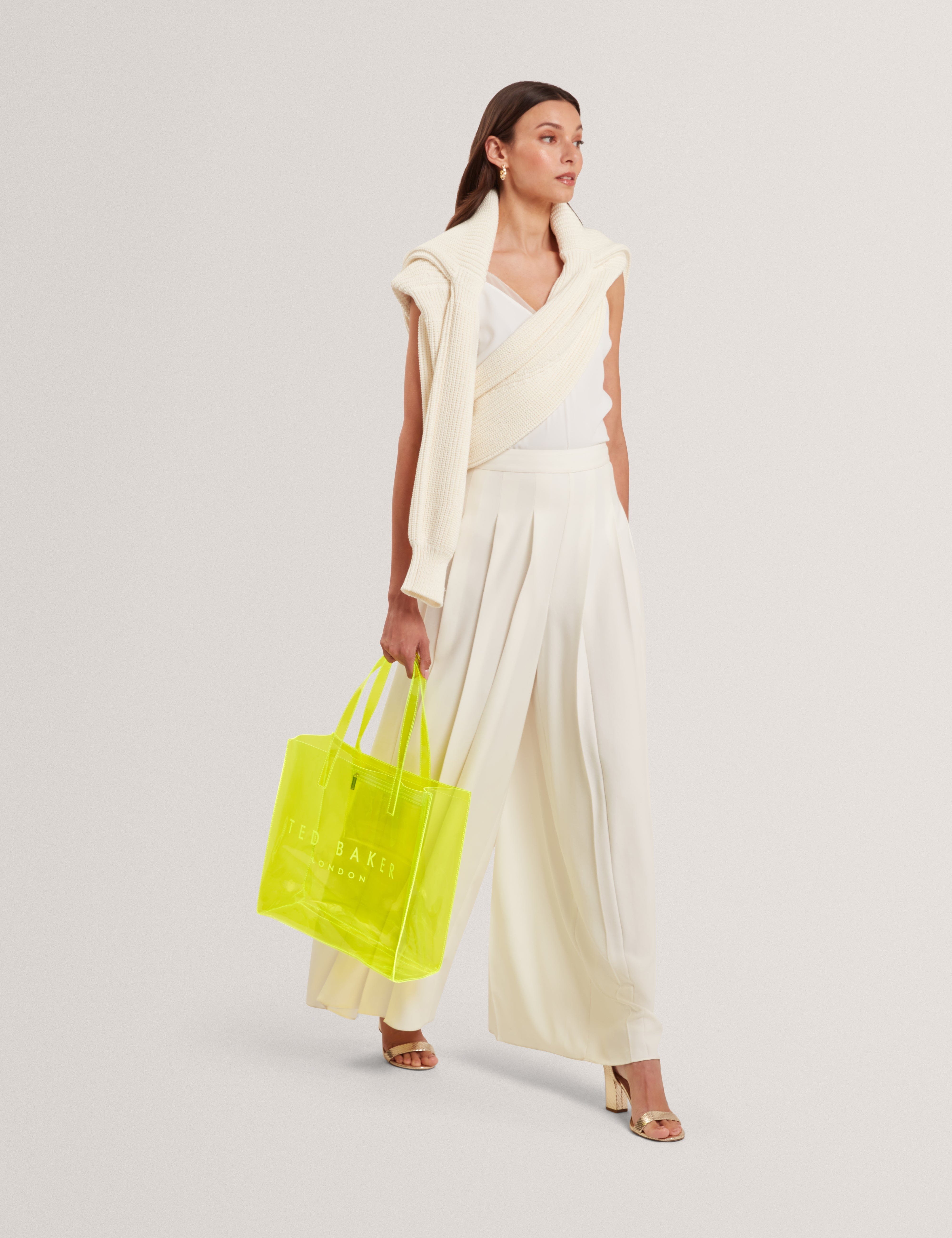 Ted Baker MOV Sheicon Transparent Large Icon Bag Brt - Yellow