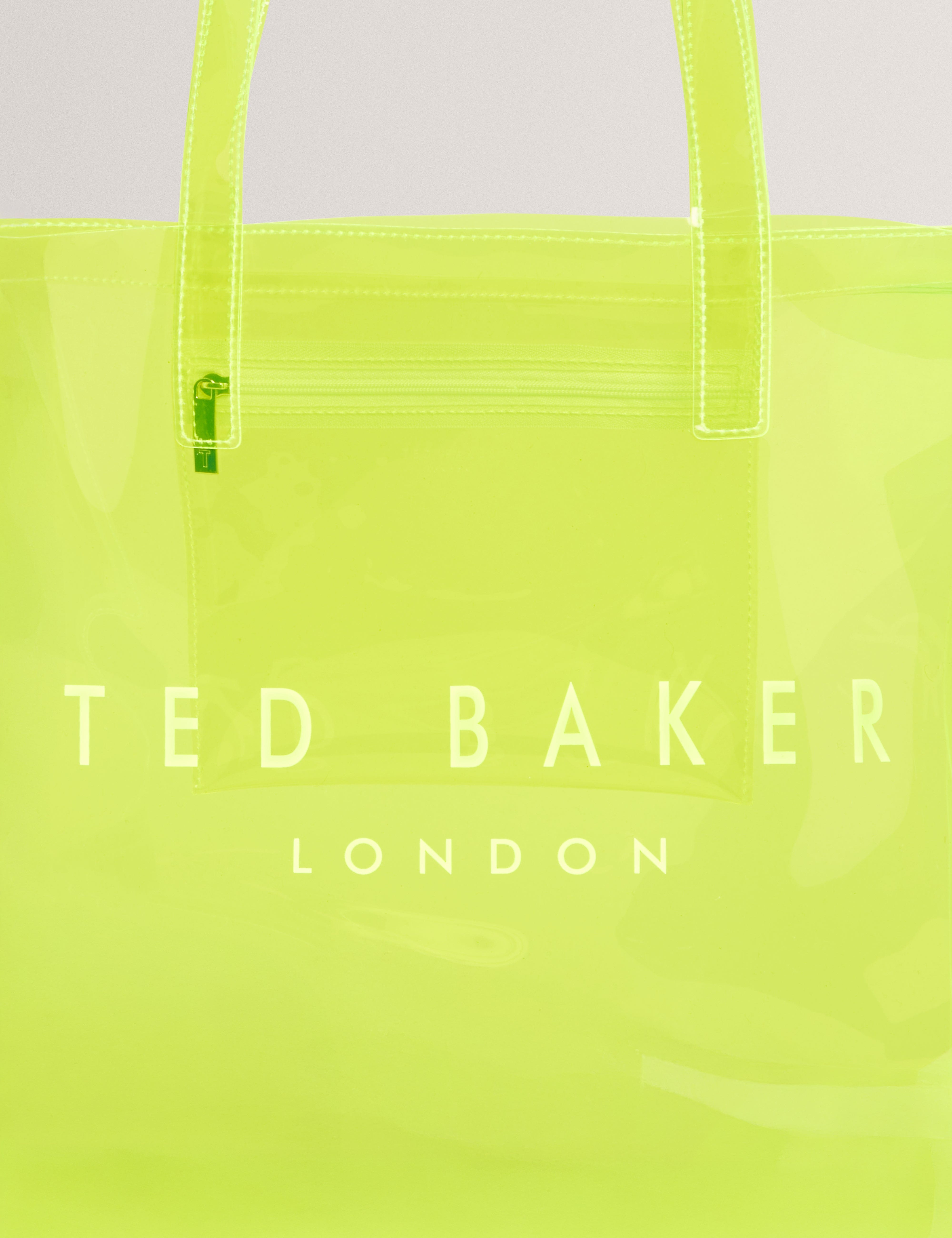 Ted Baker MOV Sheicon Transparent Large Icon Bag Brt - Yellow