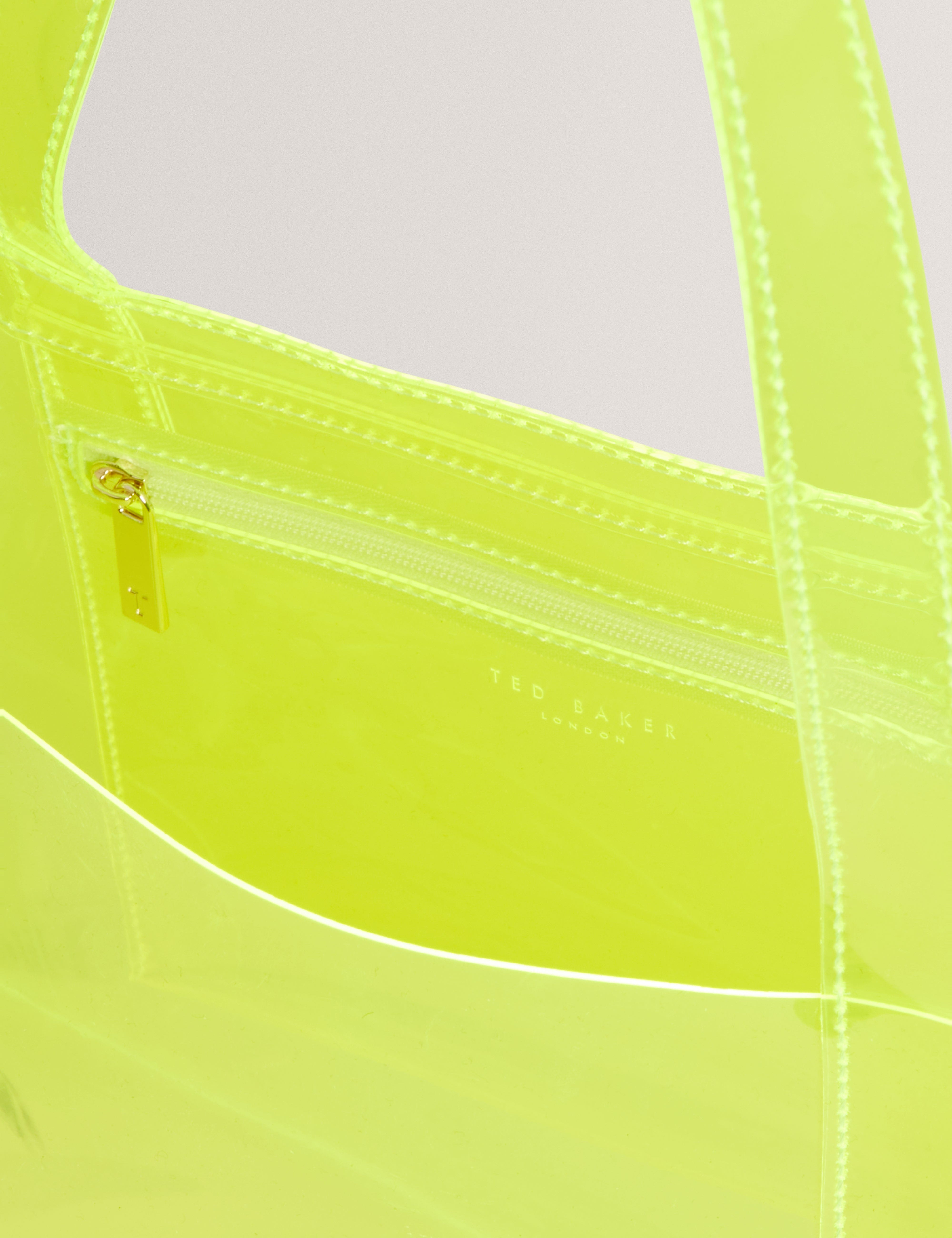 Ted Baker MOV Sheicon Transparent Large Icon Bag Brt - Yellow