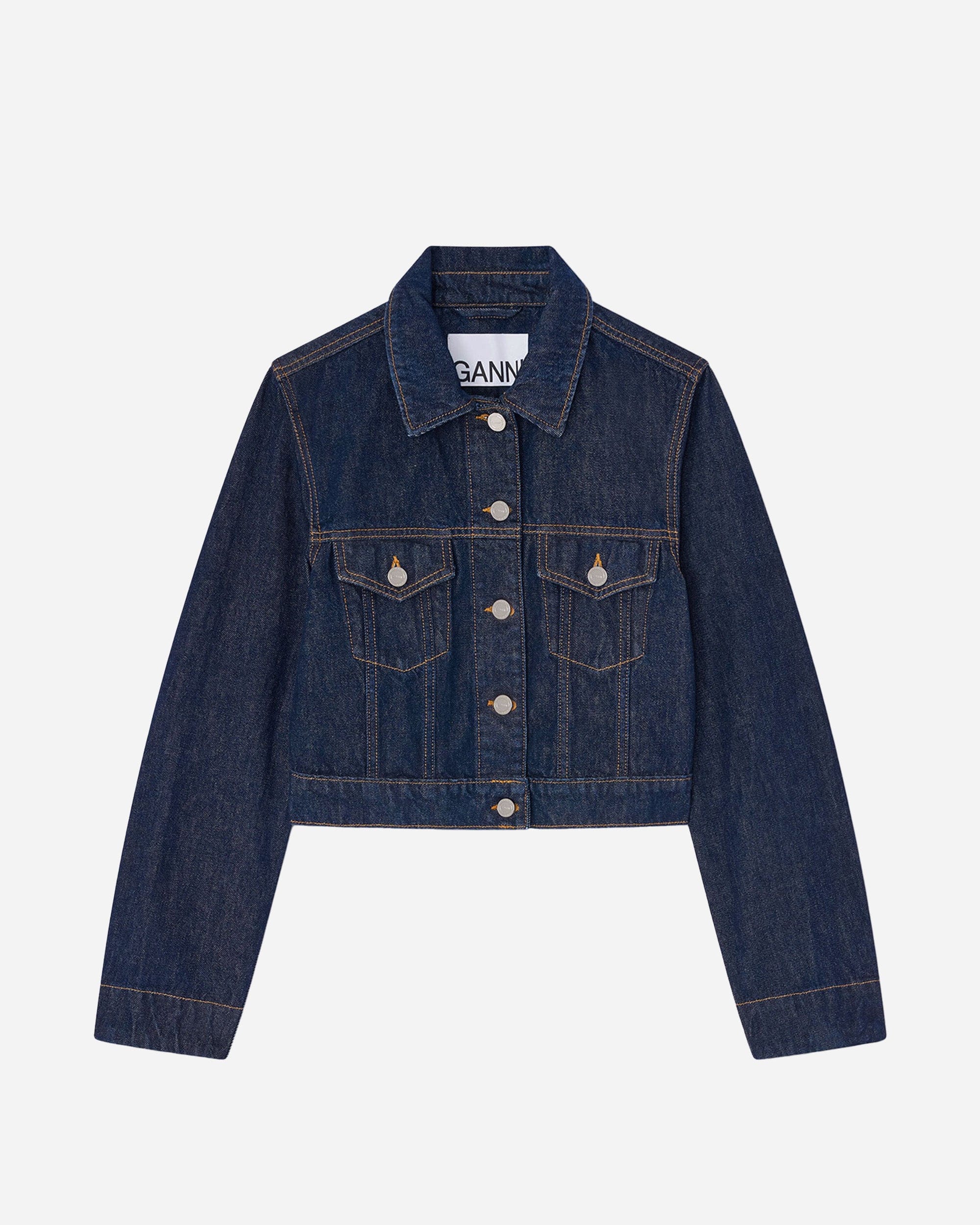 GANNI A/S Rinse Denim Cropped Jacket