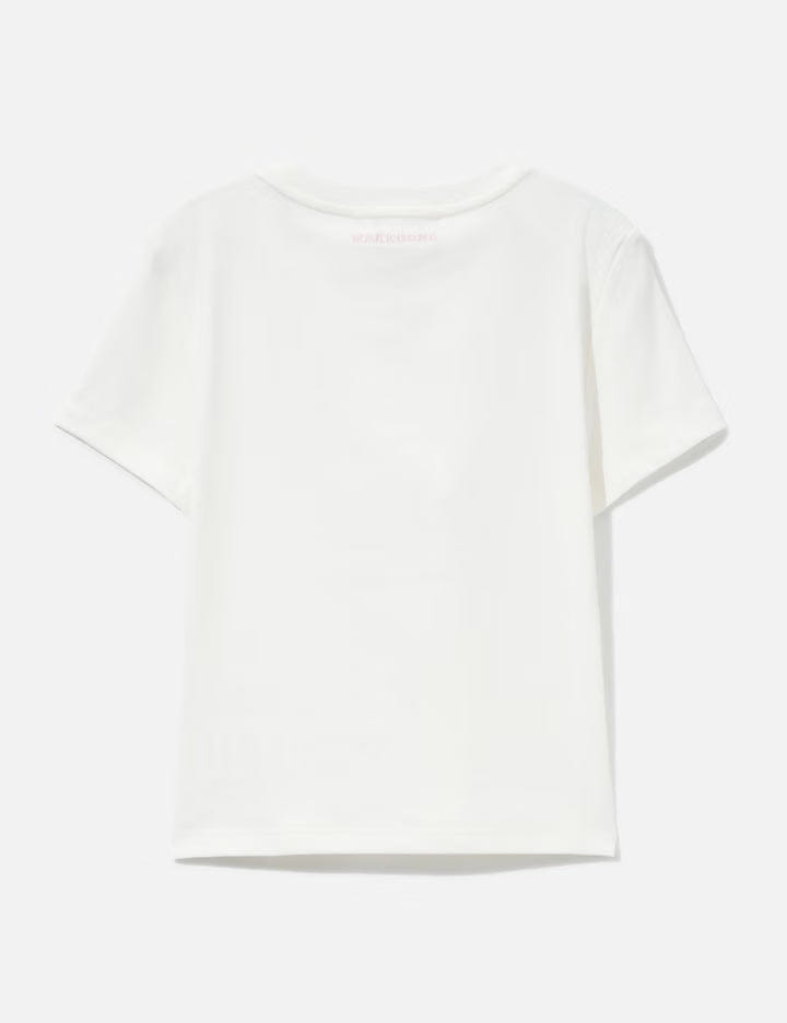 Markgong White Squirrel Printed Stretch Short Sleeve Top