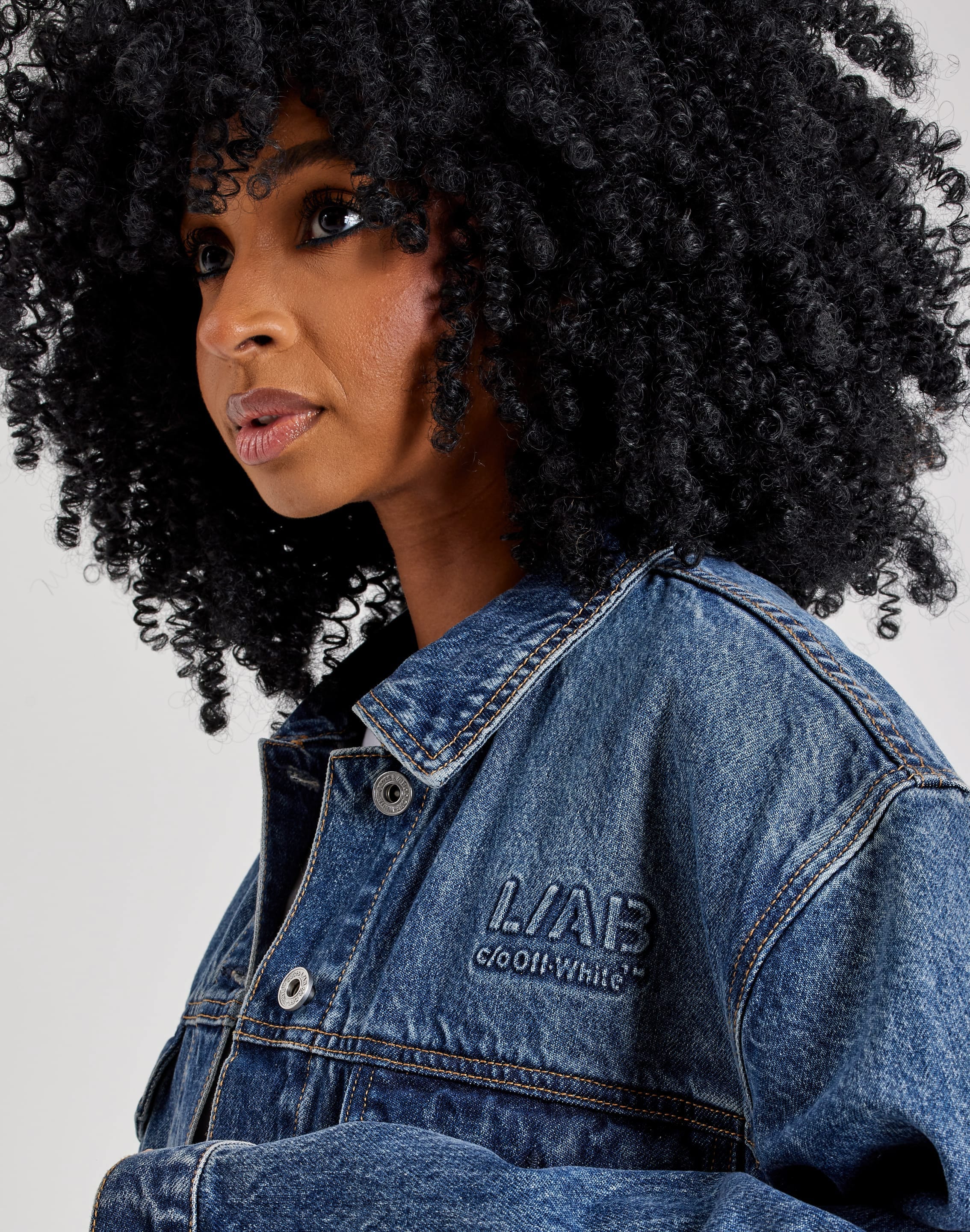 Off - White L/AB Denim Jacket
