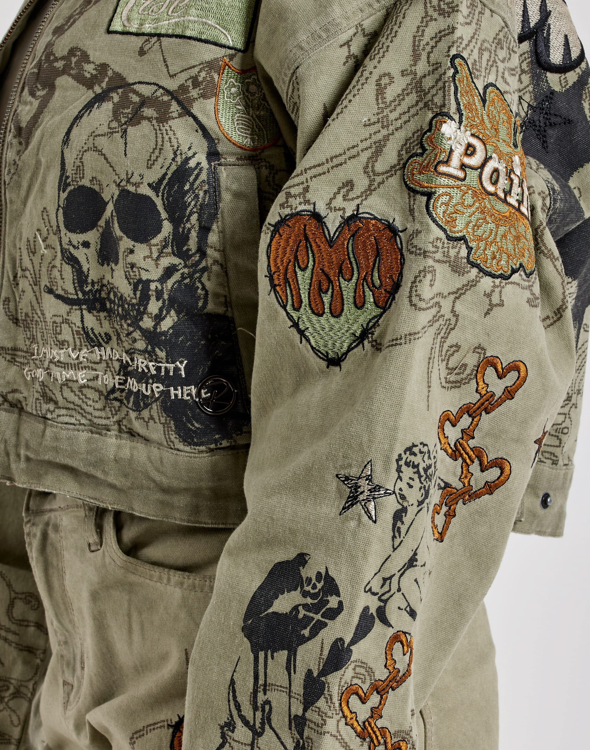 Smoke Rise Embroidered Printed Jacket