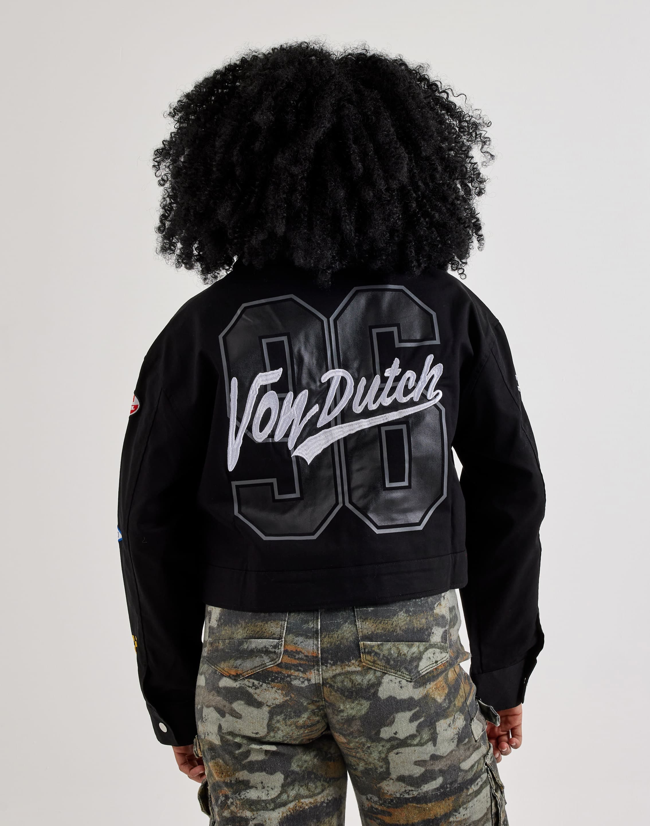 Von Dutch Boxy Full - Zip Cropped Jacket