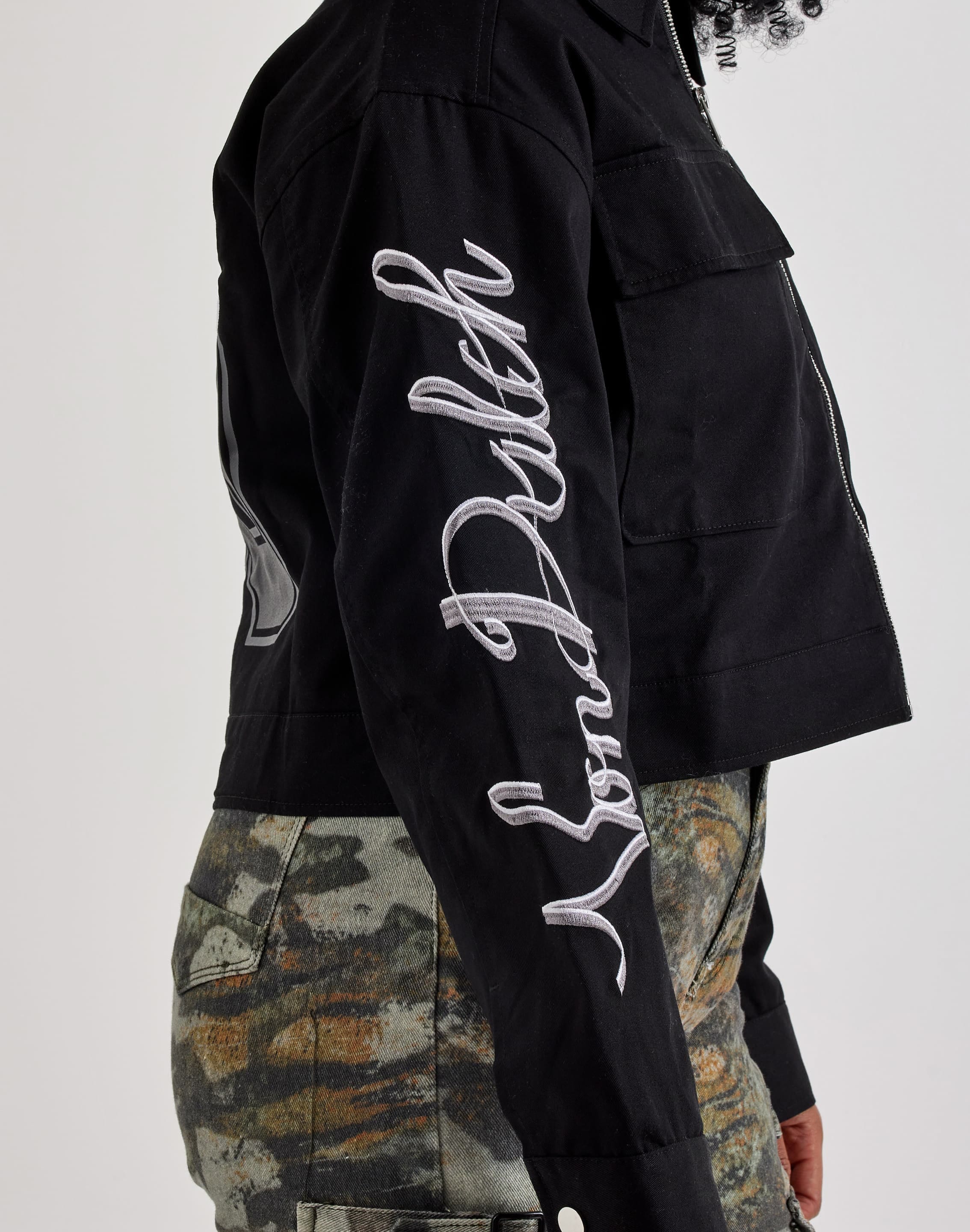 Von Dutch Boxy Full - Zip Cropped Jacket