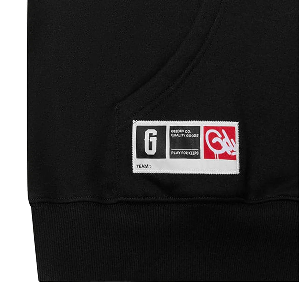 Geedup Play For Keeps O/S Hoodie Black Grey