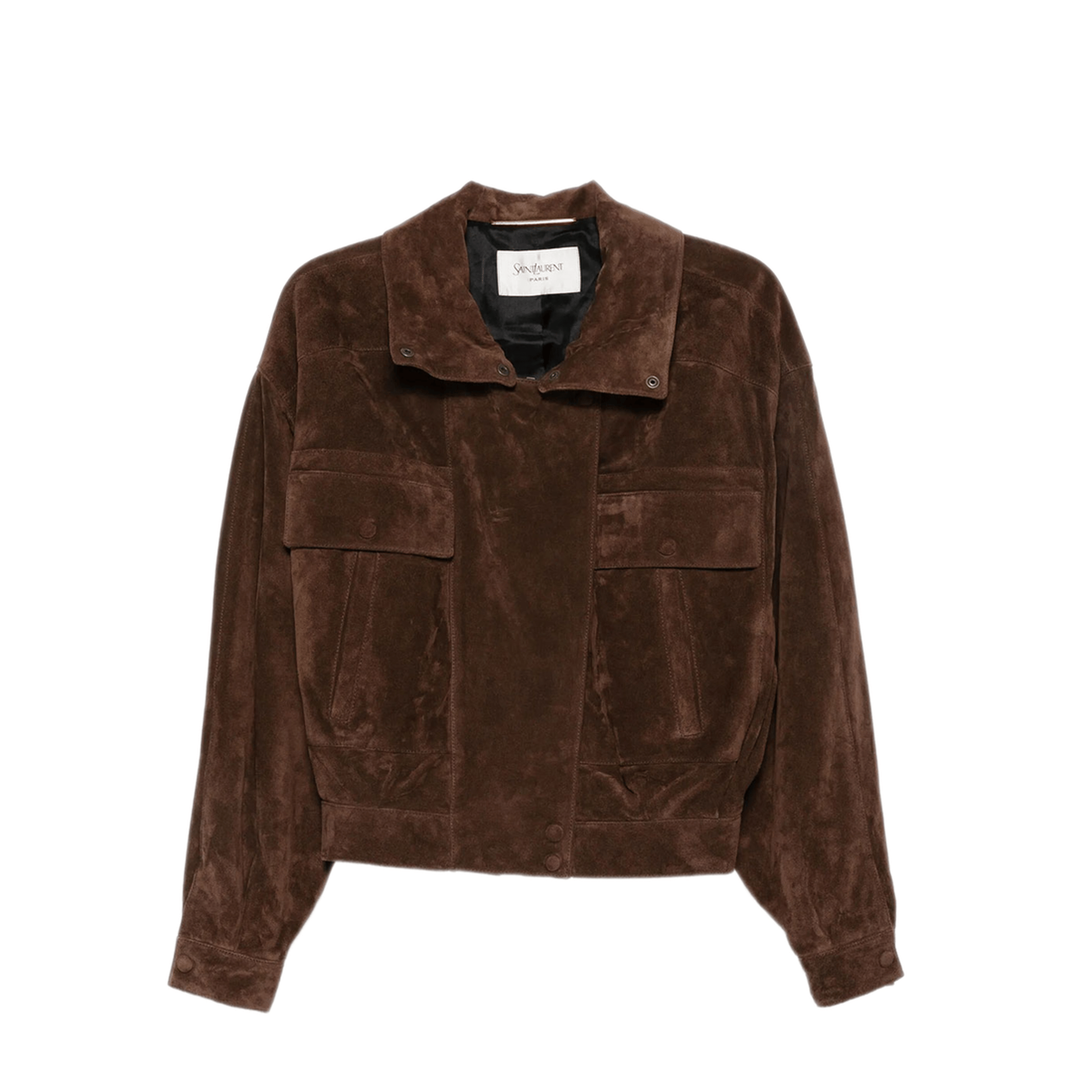 Saint Laurent Paris Jacket In Vintage Split Leather