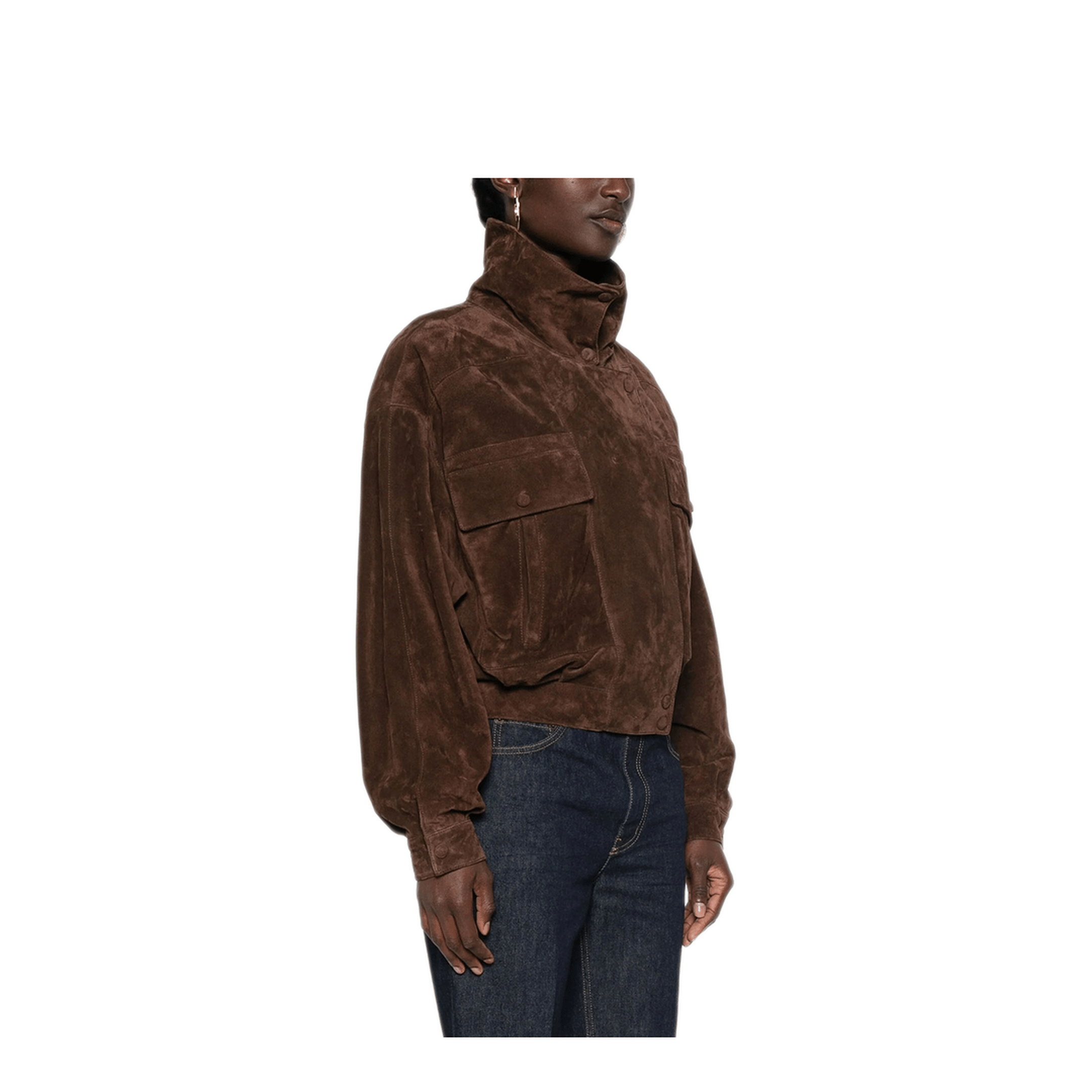 Saint Laurent Paris Jacket In Vintage Split Leather