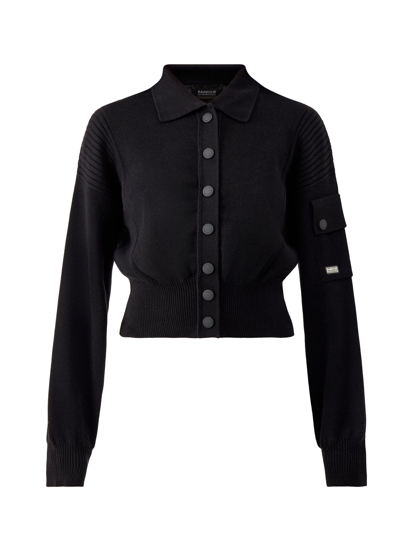 Barbour International Gigi Knitted Bomber Black