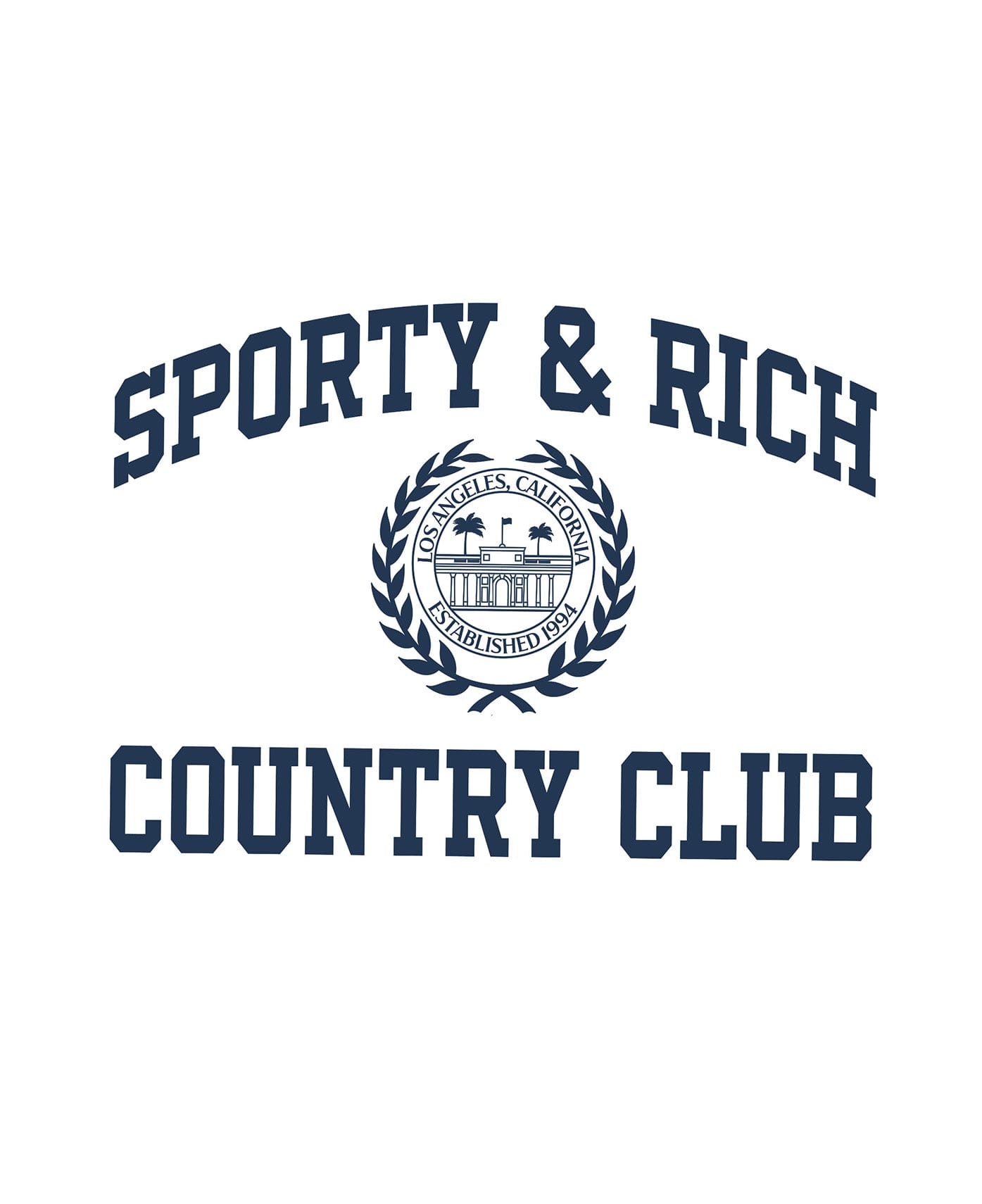 Sporty & Rich Varsity Crest T - Shirt (White)