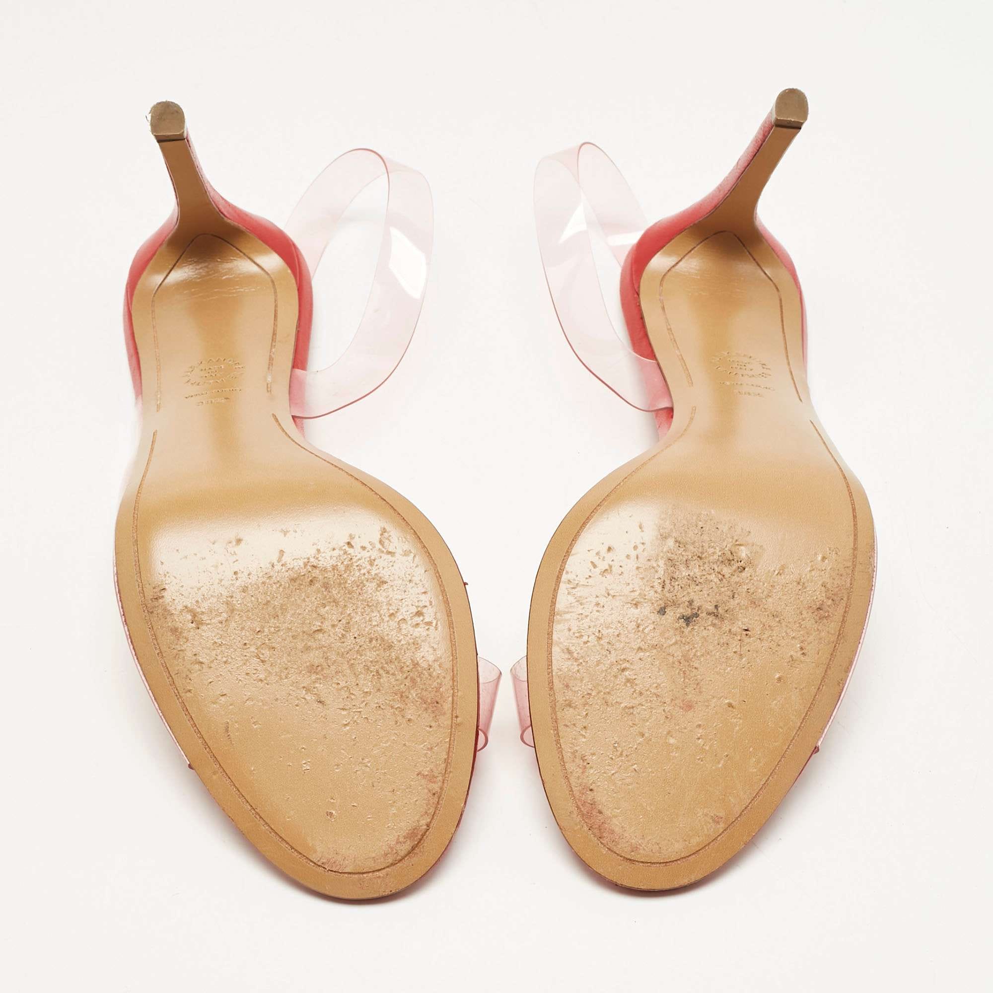 Alexandre Vauthier Red Pvc Slingback Sandals