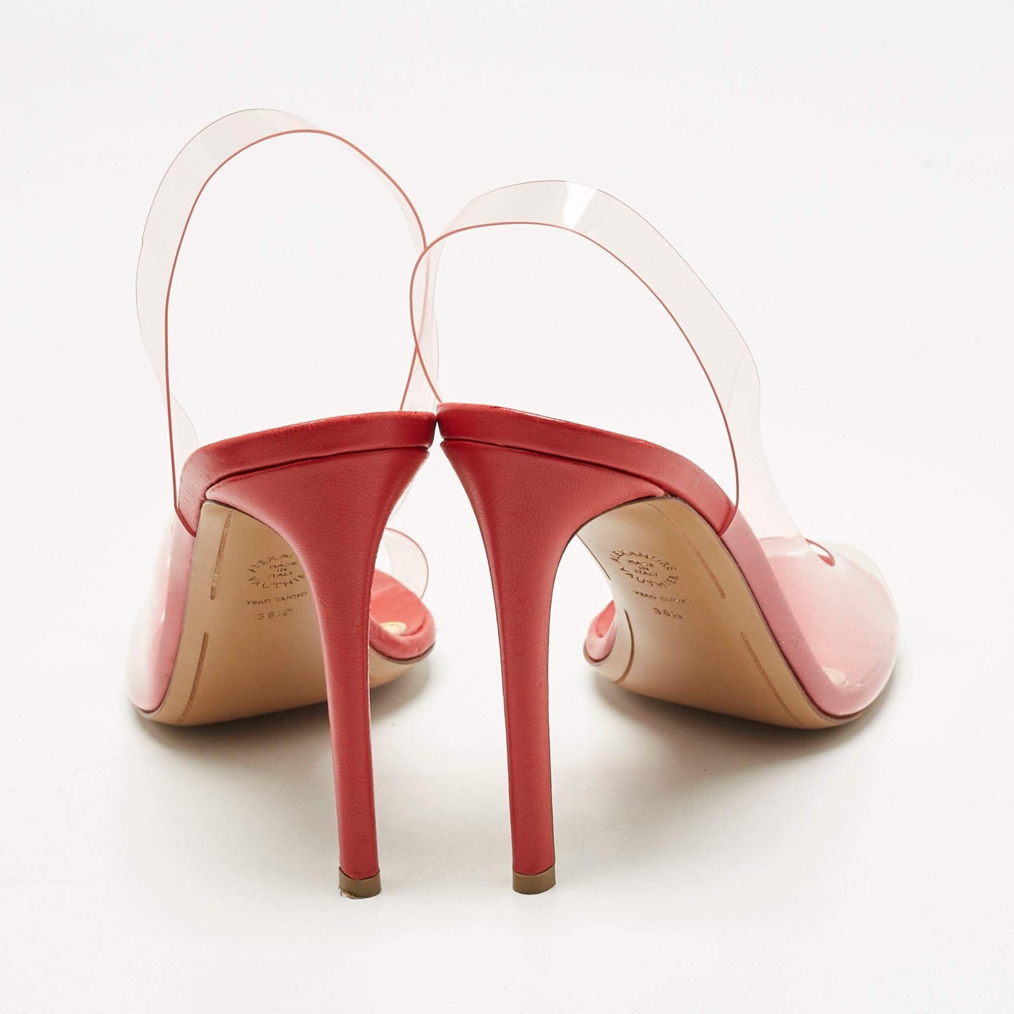 Alexandre Vauthier Red Pvc Slingback Sandals