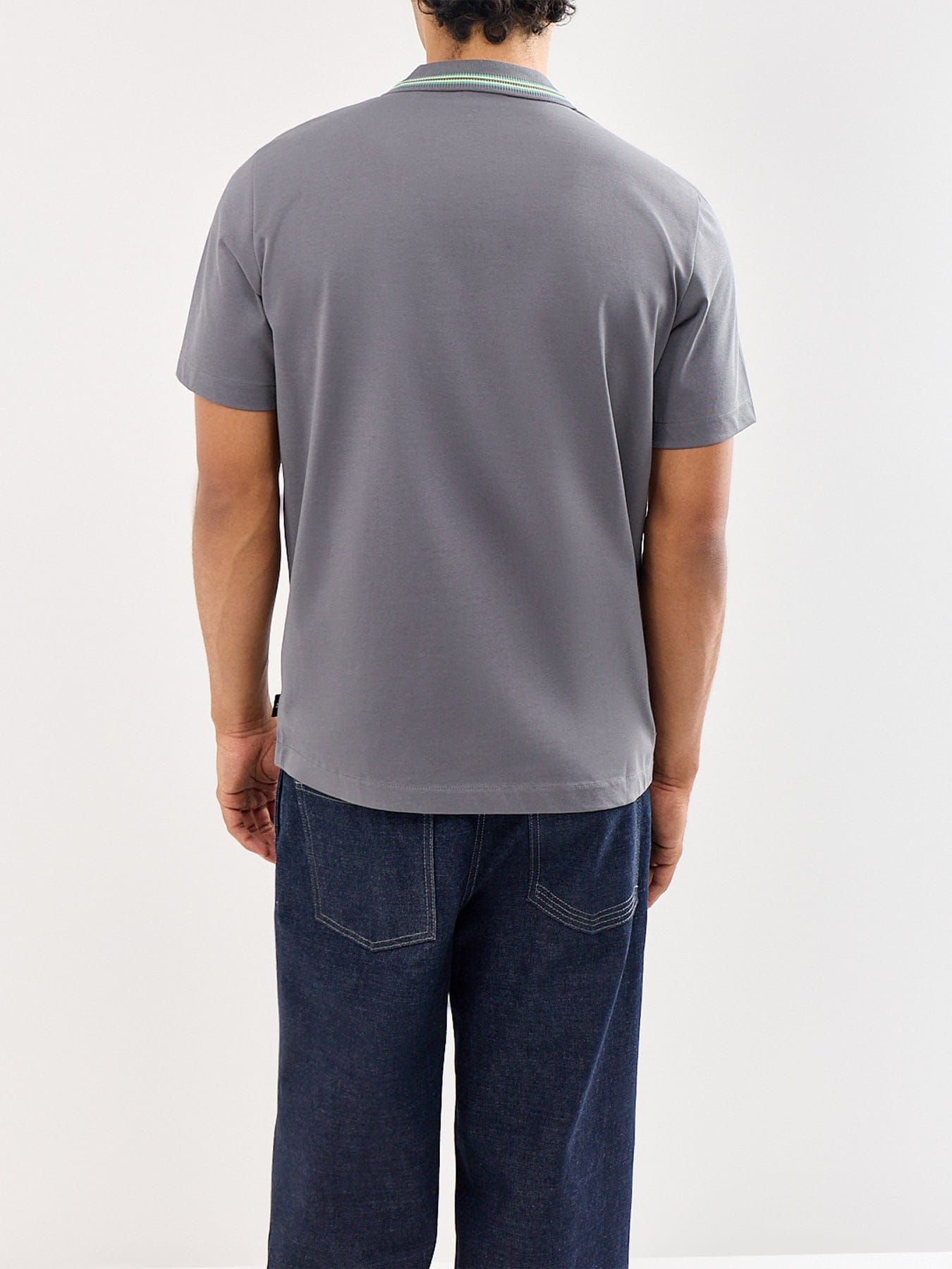 PS Paul Smith Plaquet Polo Shirt Grey