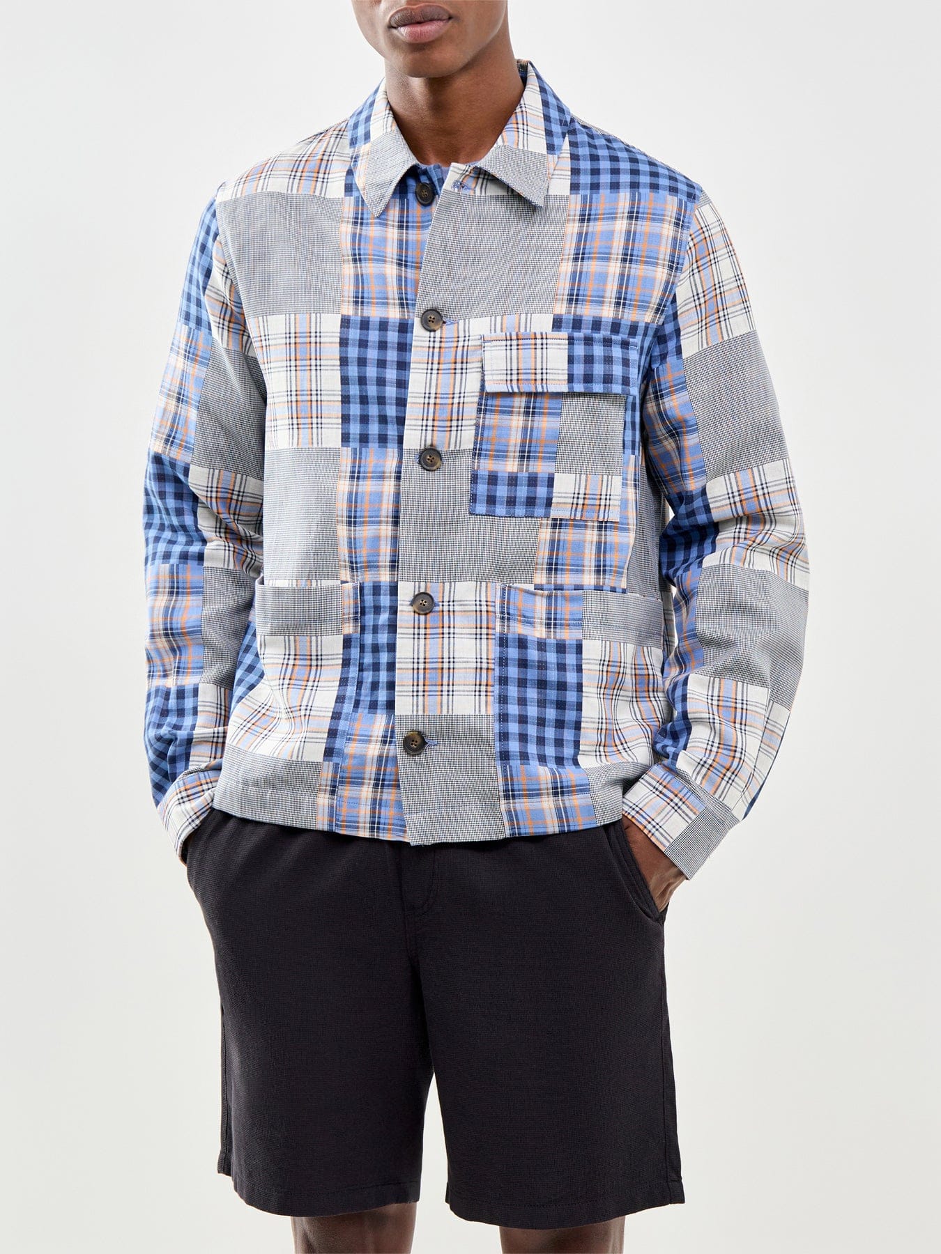 PS Paul Smith Patch Overshirt Blue