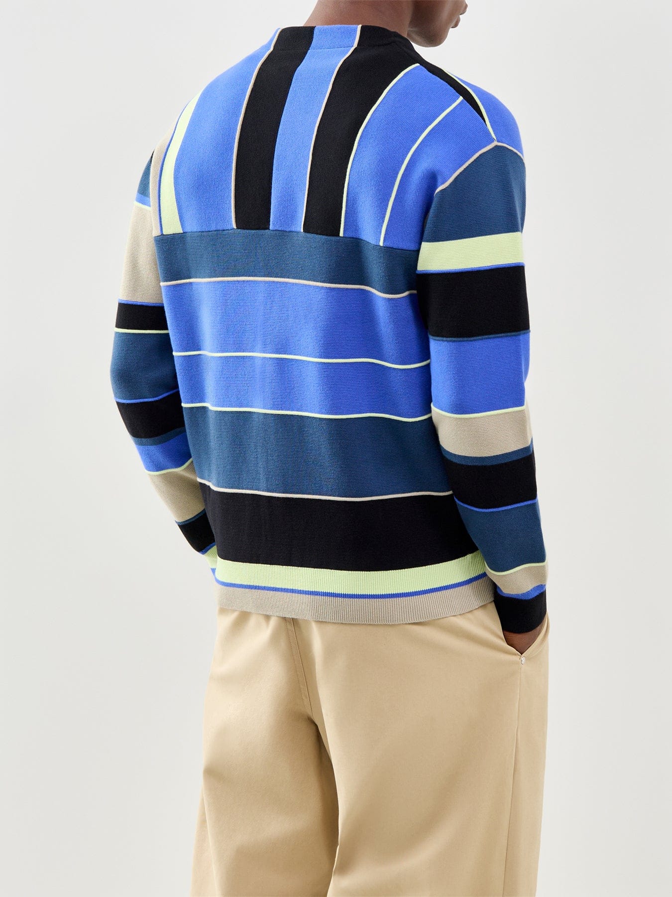 PS Paul Smith Striped Knitted Cardigan Blue