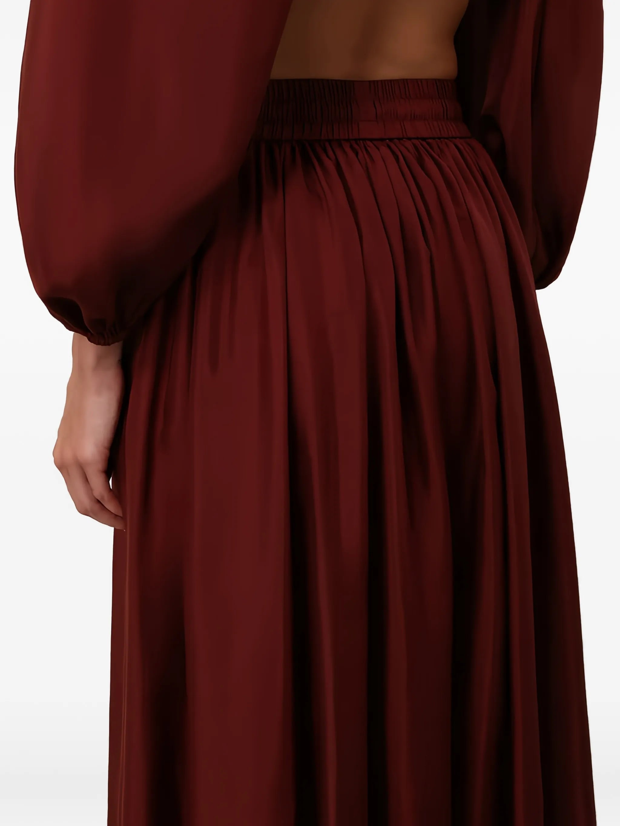 Zimmermann Aster ruffled drawstring maxi skirt