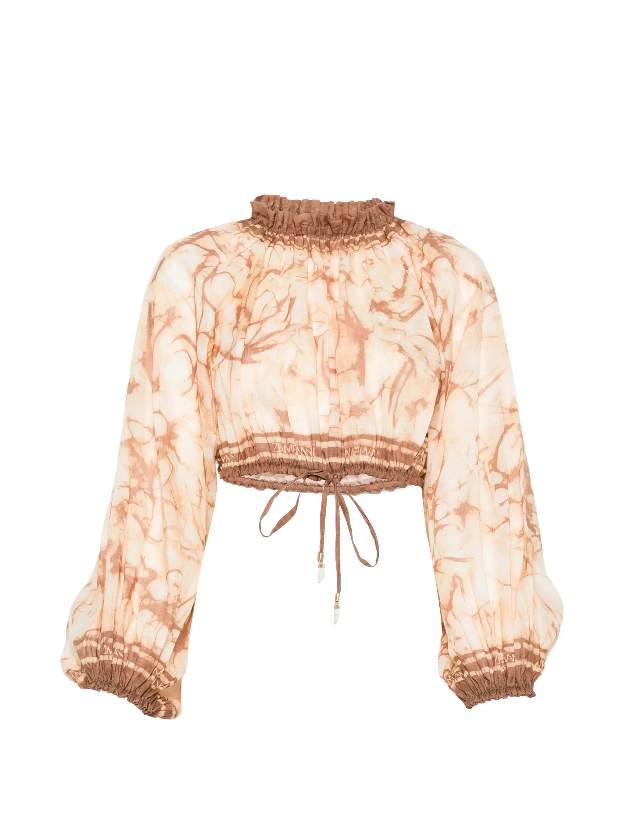 Zimmermann tie - dye cropped blouse