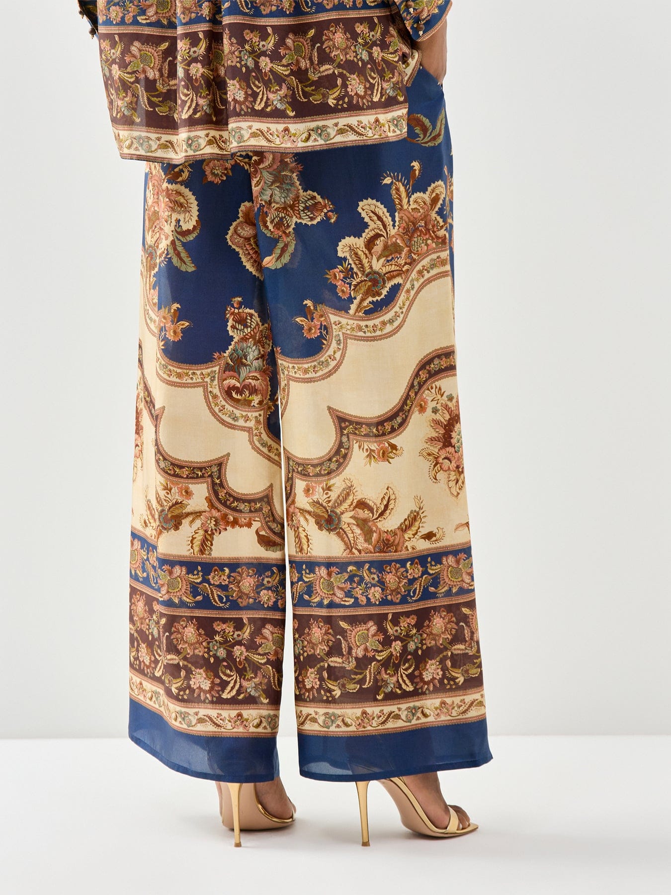 Zimmermann Aster Relaxed Silk Trousers Multi