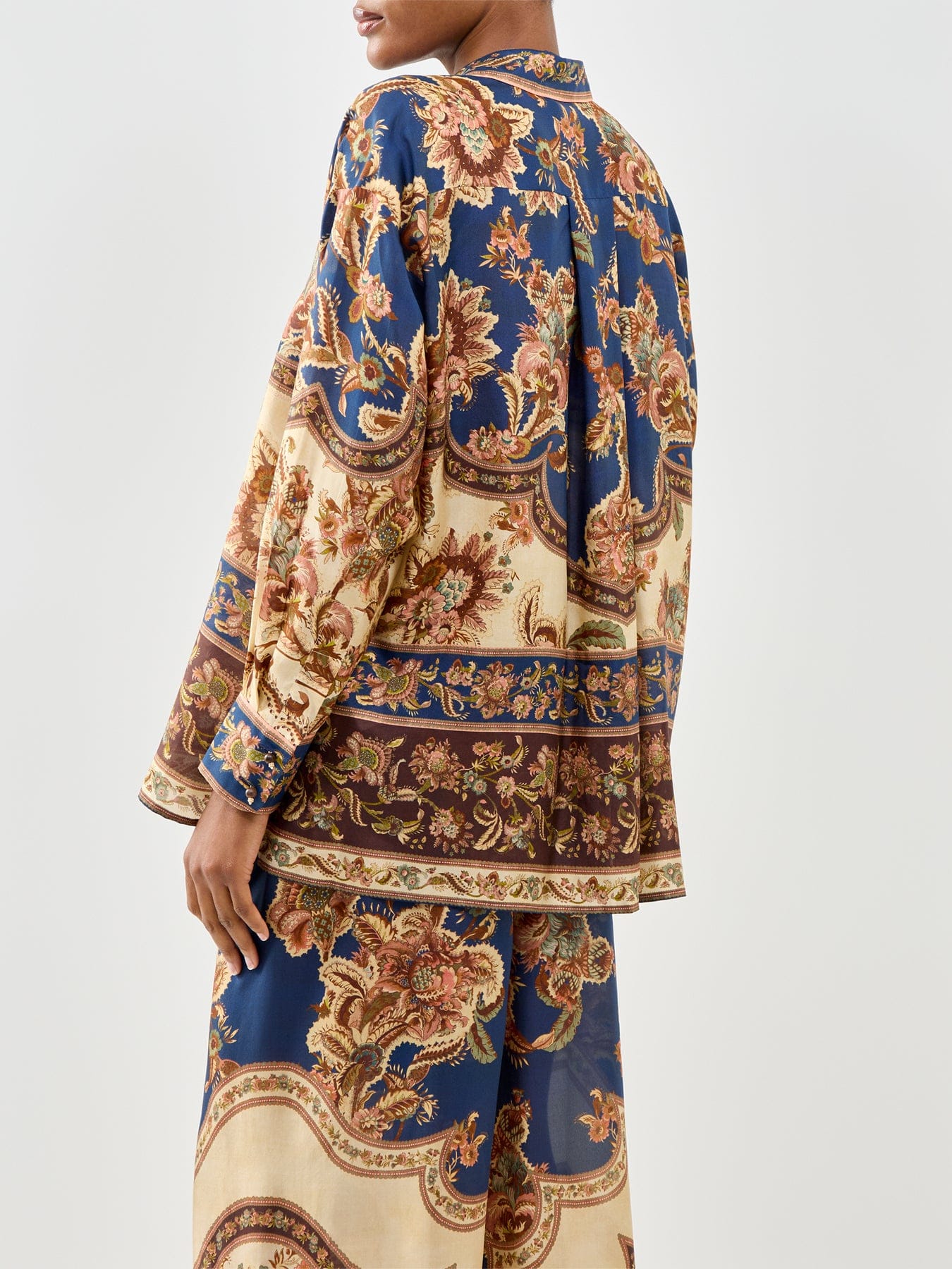 Zimmermann Aster Relaxed Silk Shirt Multi