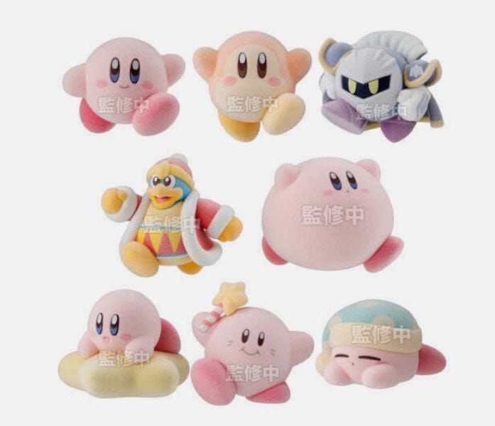 Bandai Shokugan : Kirby PuPuPu Flocked Doll Kirby (Box/ 8), Bandai Shokugan Flocky Doll