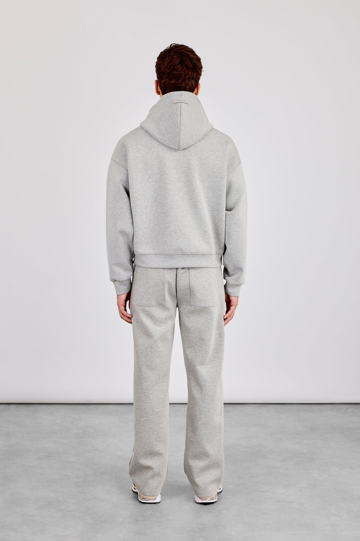 Cernucci Scuba Zip Through Boxy Hoodie & Relaxed Scuba Trouser - Grey